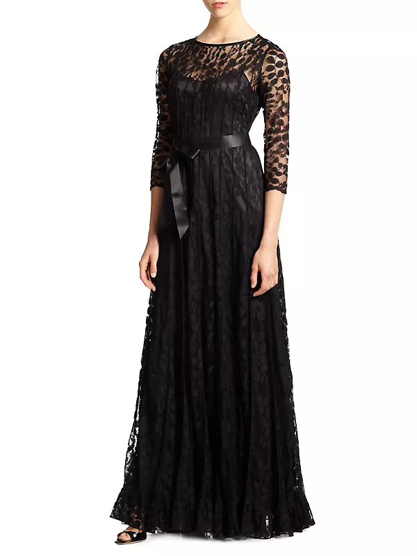 Lace Pintuck Gown