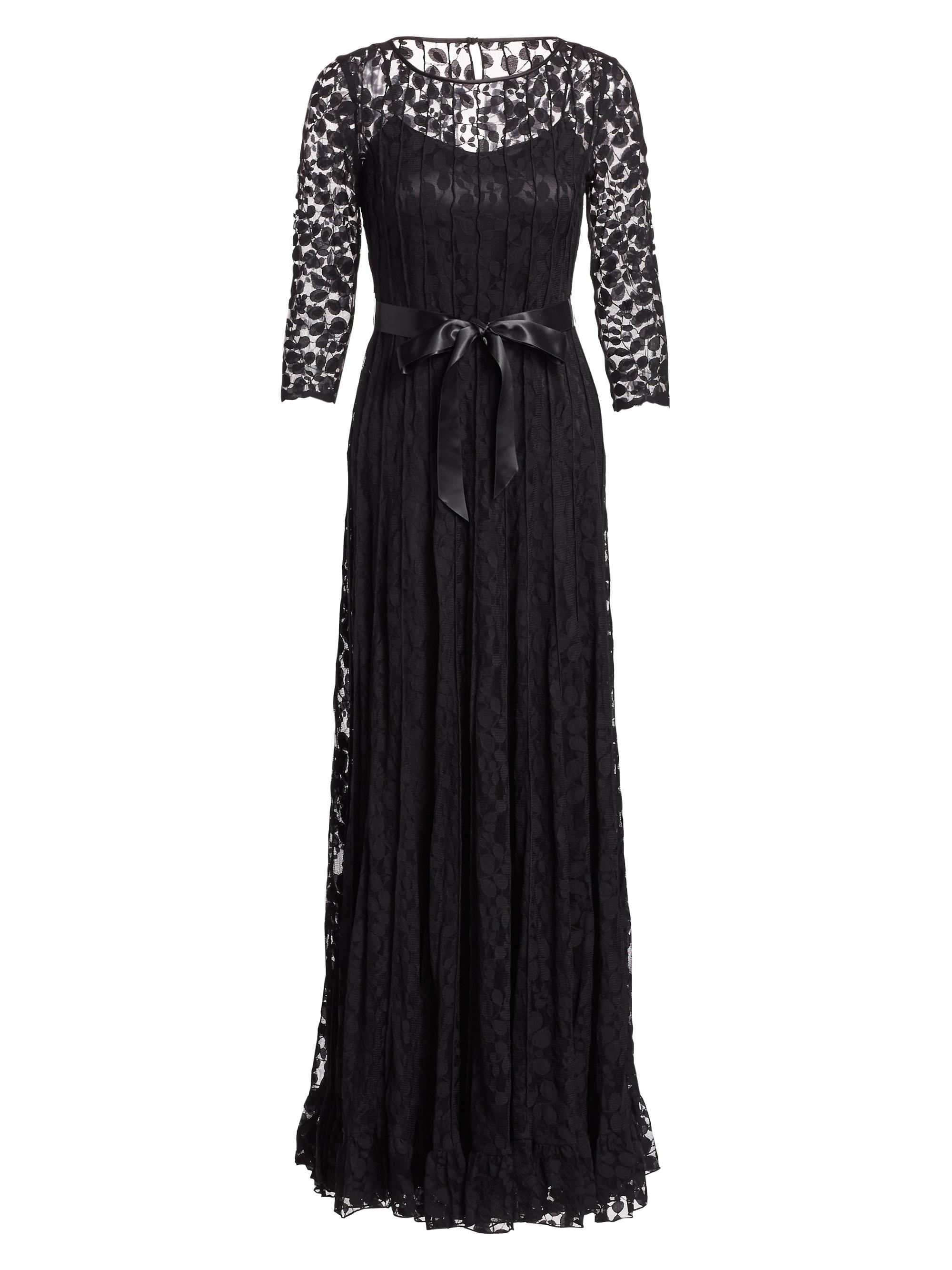 Teri Jon By Rickie Freeman Women's Lace Gown - Black - Size 4