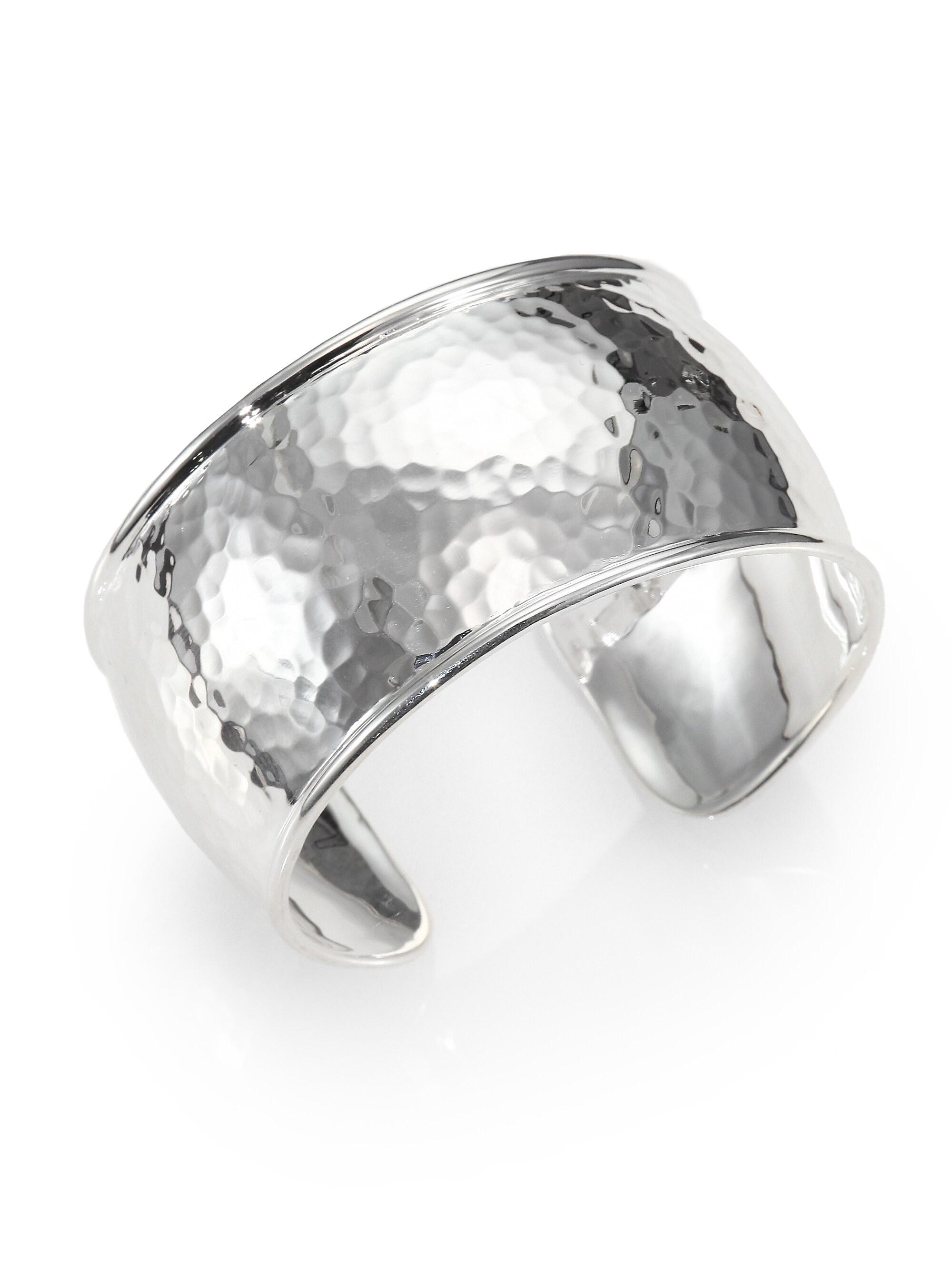 Ippolita Women's Classico Statement Sterling Silver Flat Hammered Cuff Bracelet - Silver