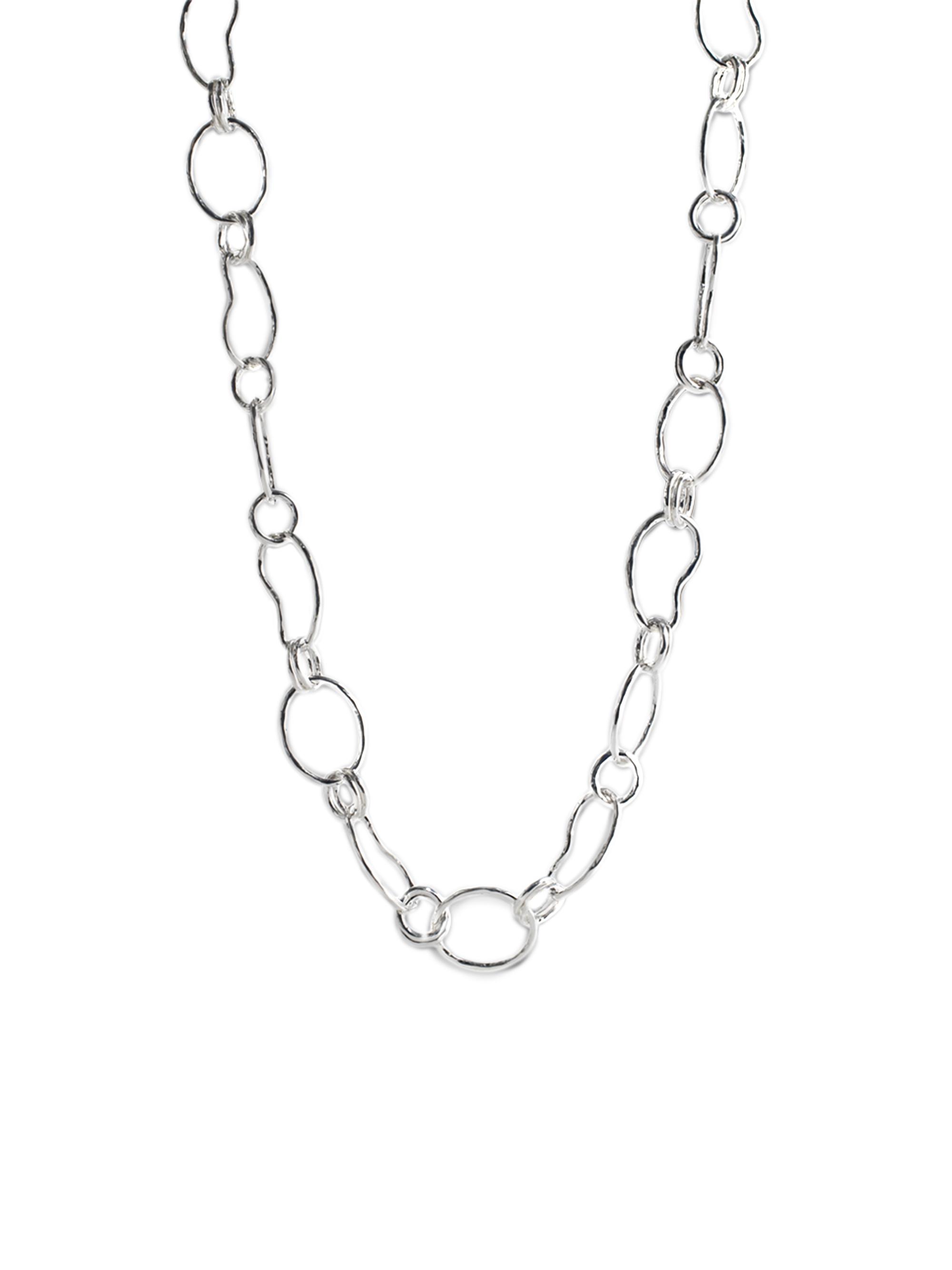 Ippolita Women's Classico Long Sterling Silver Hammered Prosper Chain Necklace - Silver