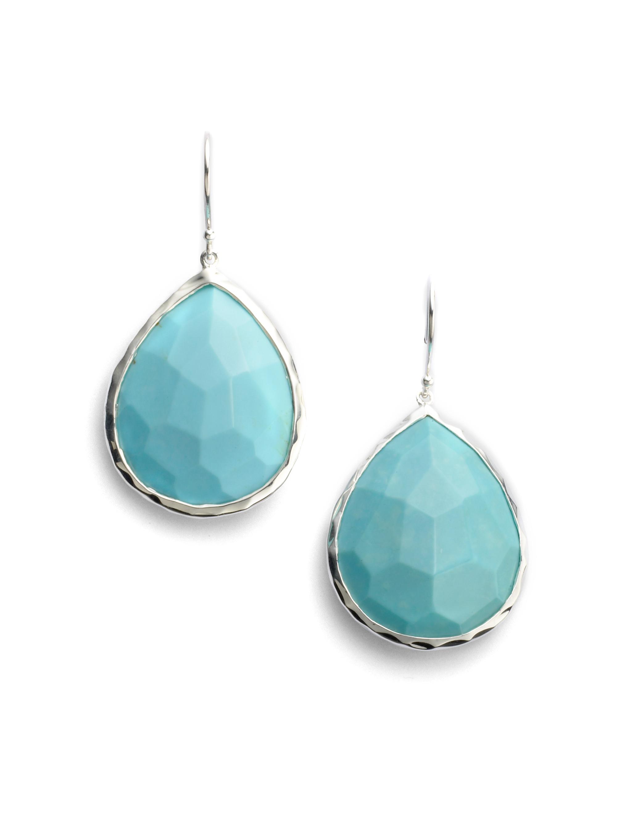 Ippolita Women's Rock Candy Turquoise & Sterling Silver  Teardrop Earrings - Silver