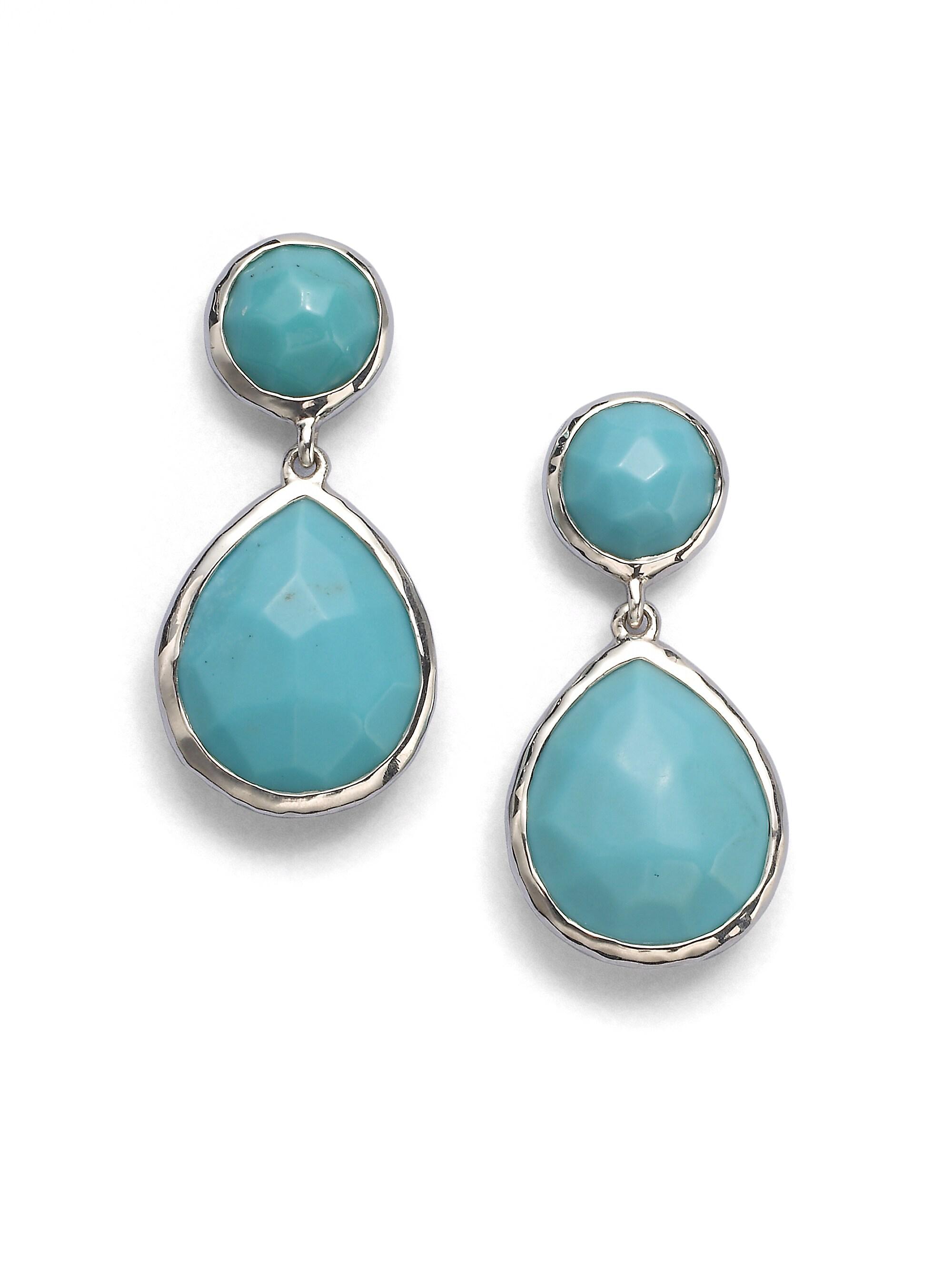 Ippolita Women's Snowman Sterling Silver & Turquoise Drop Earrings - Turquoise