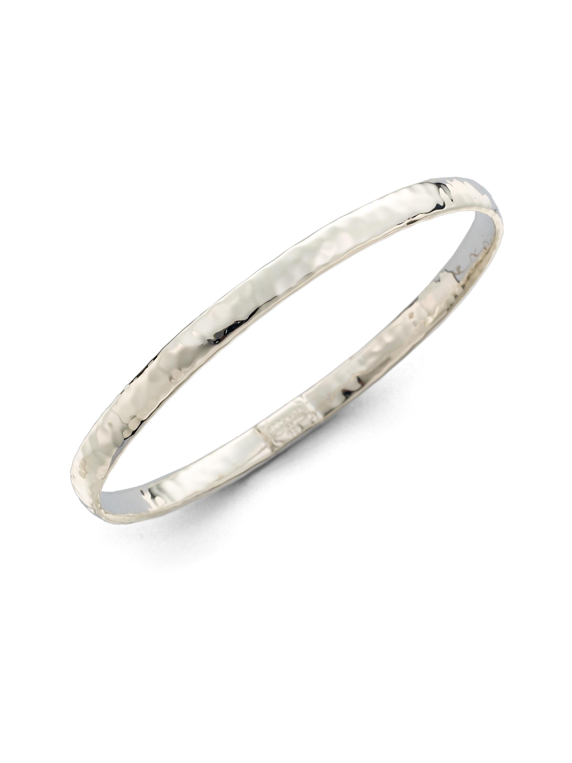 Ippolita Women's Classico Narrow Sterling Silver Flat Hammered Bangle Bracelet - Silver