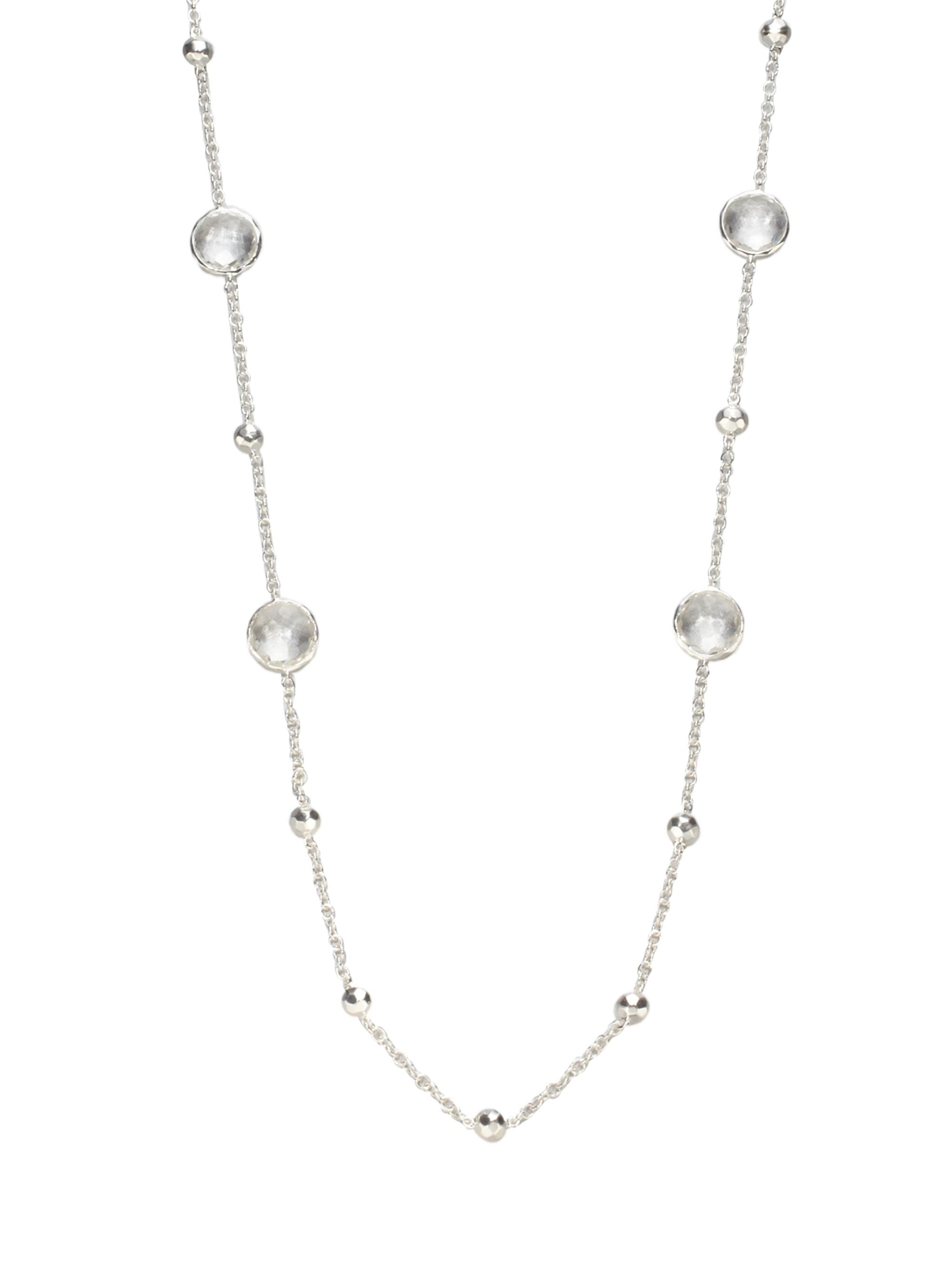 Ippolita Women's Lollipop Sterling Silver & Clear Quartz Ball and Stone Multi-Station Necklace - Silver