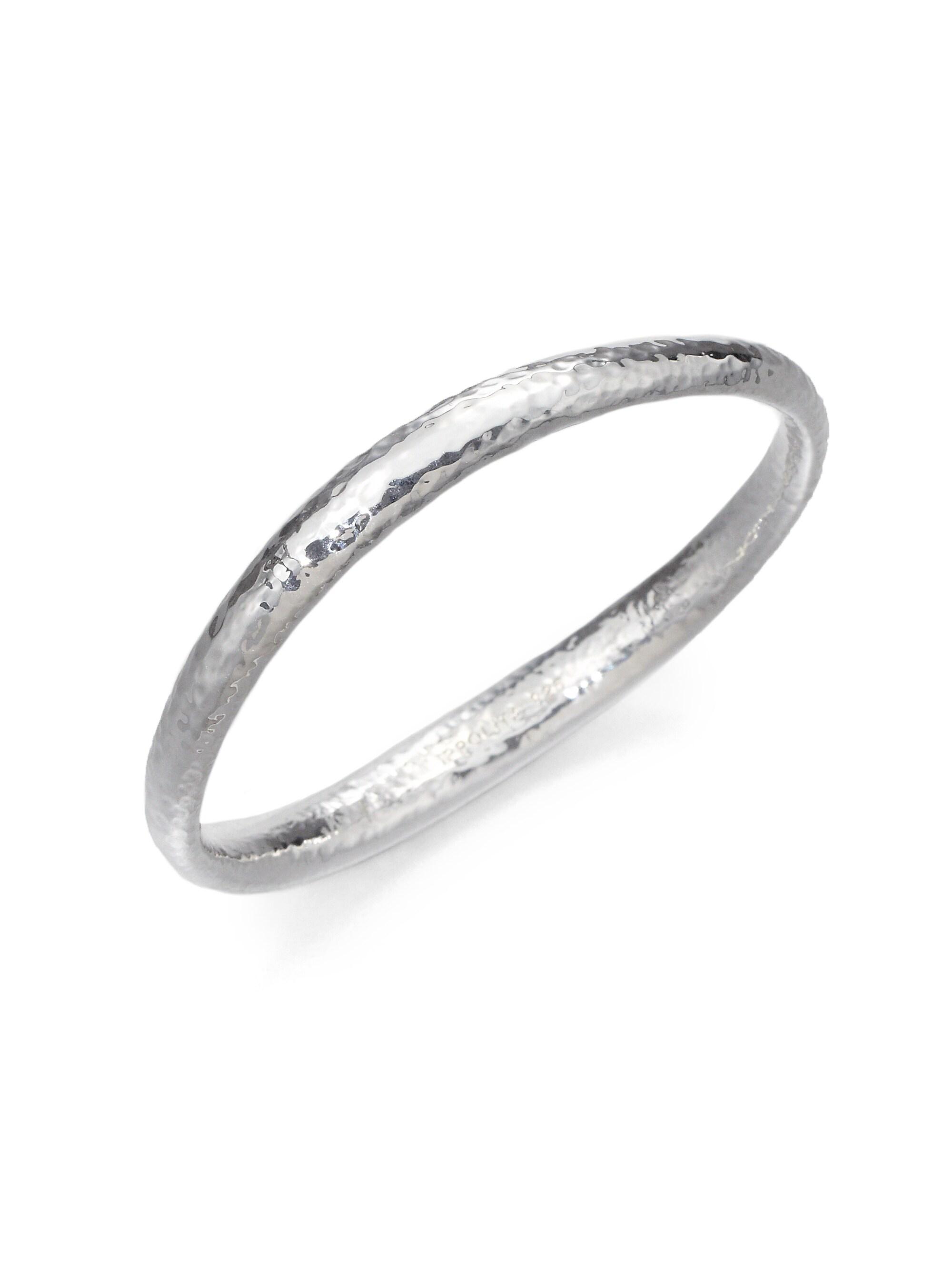 Ippolita Women's Glamazon Sterling Silver Skinny Sculpted Bangle Bracelet - Silver