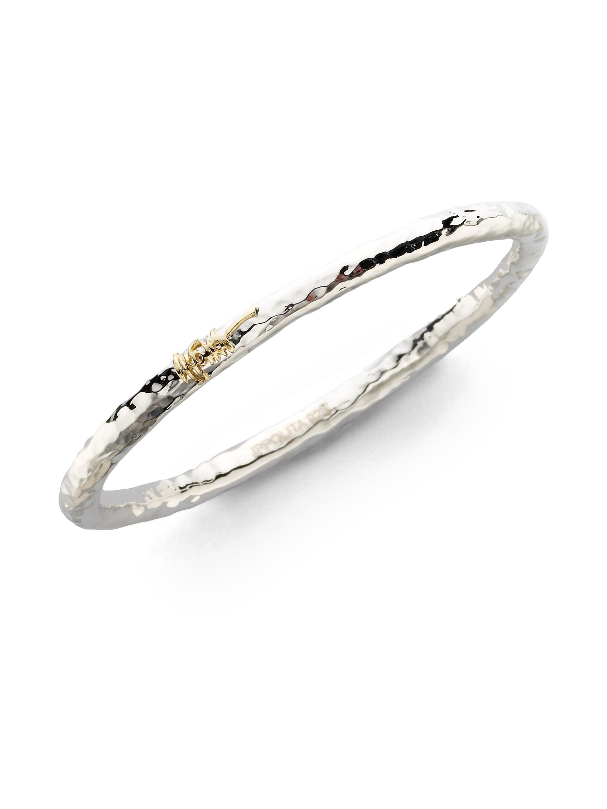 Ippolita Women's Classico Super Thick Sterling Silver Hammered Signature Bangle Bracelet - Silver