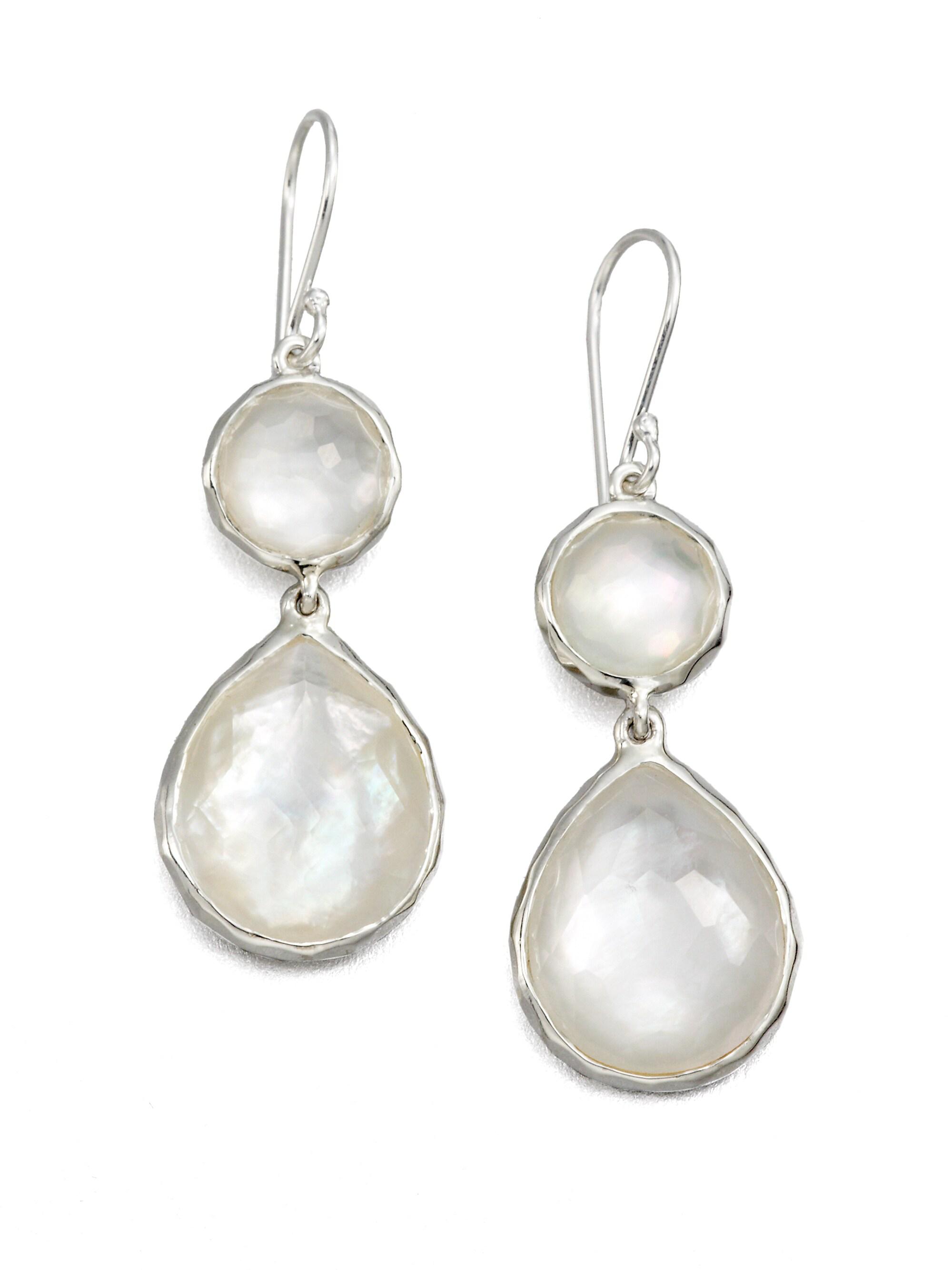 Ippolita Women's Rock Candy Sterling Silver & Doublet Double-Drop Earrings - Silver White