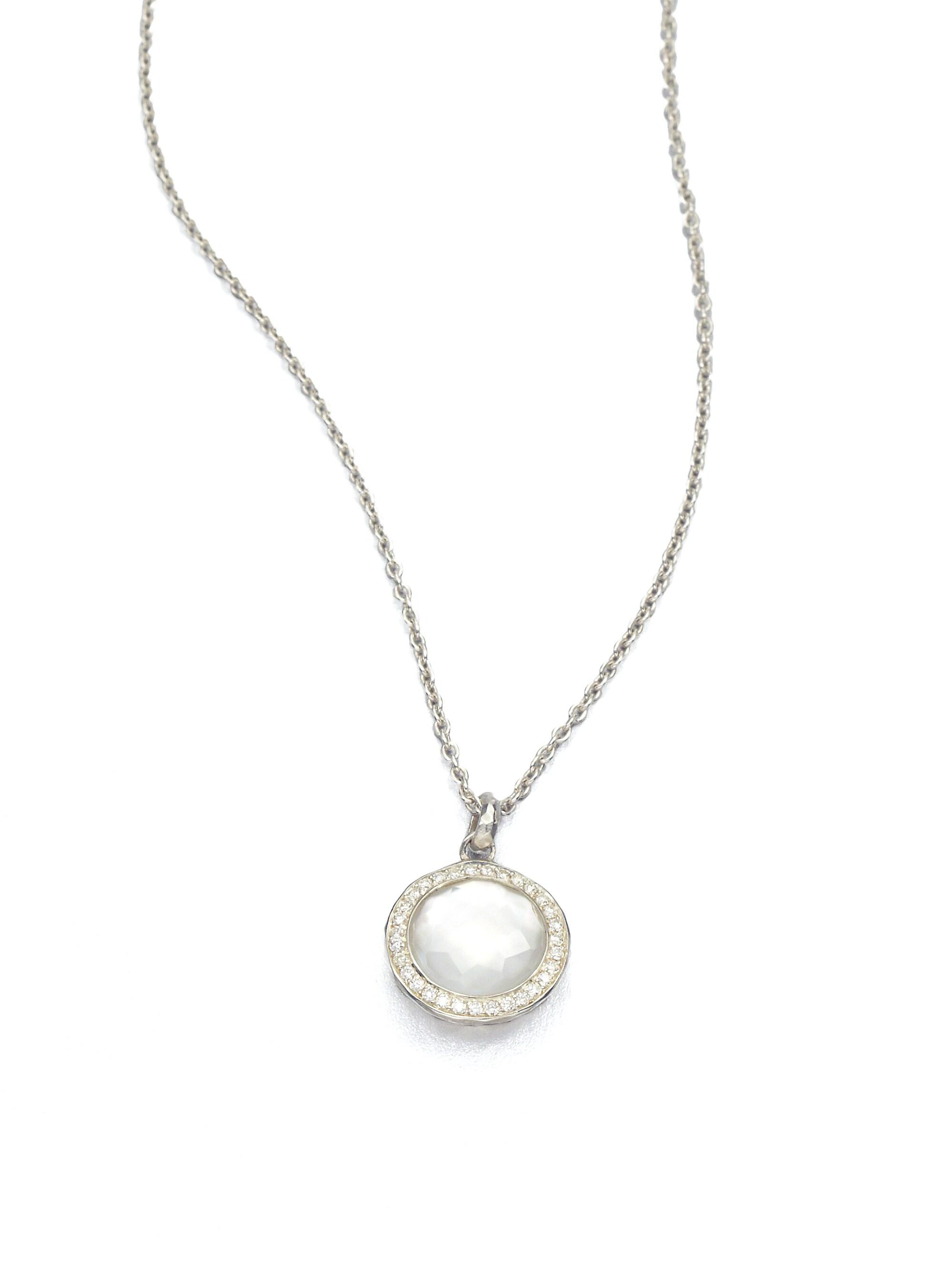 Ippolita Women's Lollipop  Sterling Silver, Mother-of-Pearl & 0.14 TCW Diamond Necklace - Silver Pearl