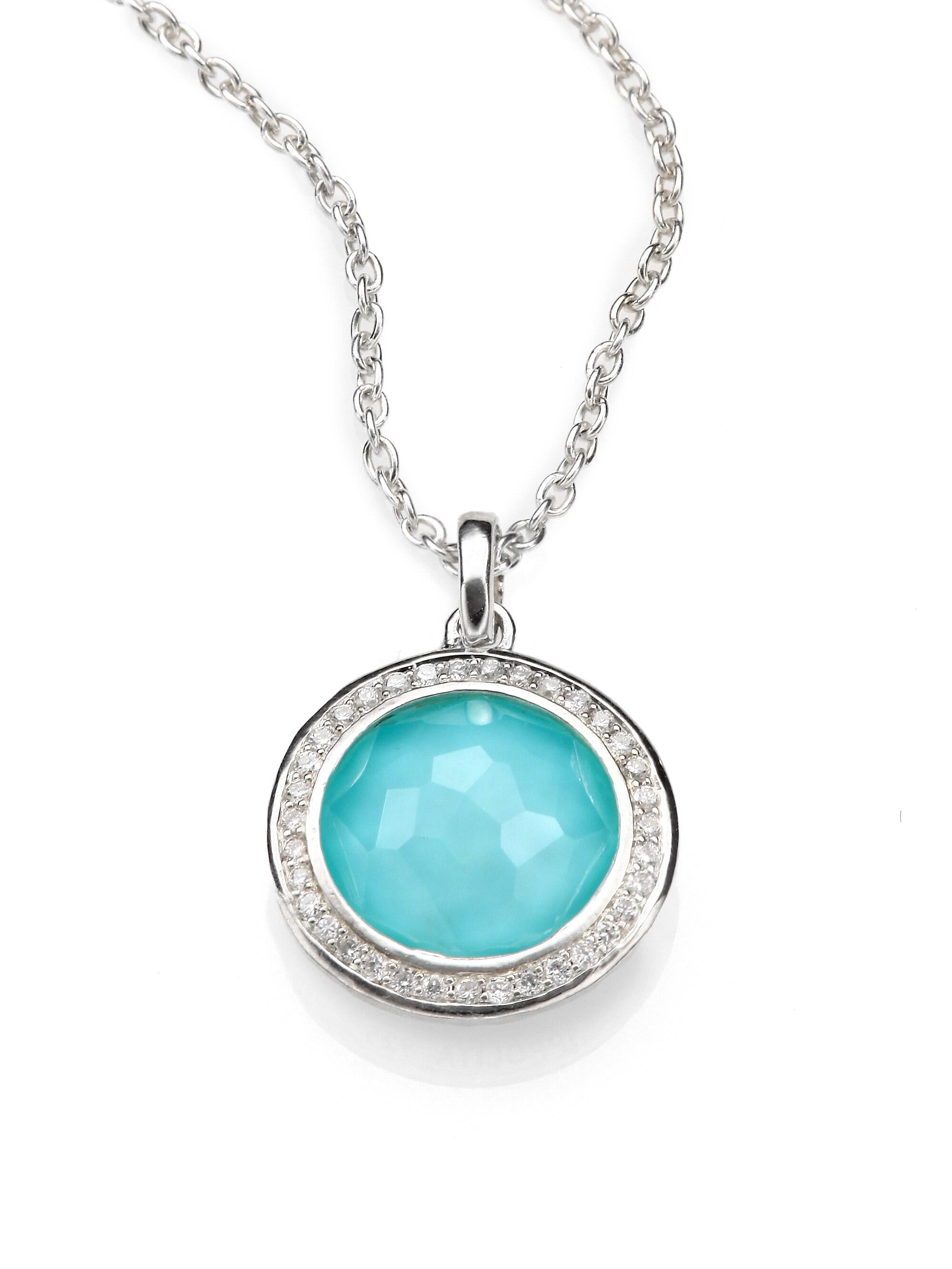 Ippolita Women's Lollipop  Sterling Silver, Doublet & Diamond Pendant Necklace - Silver