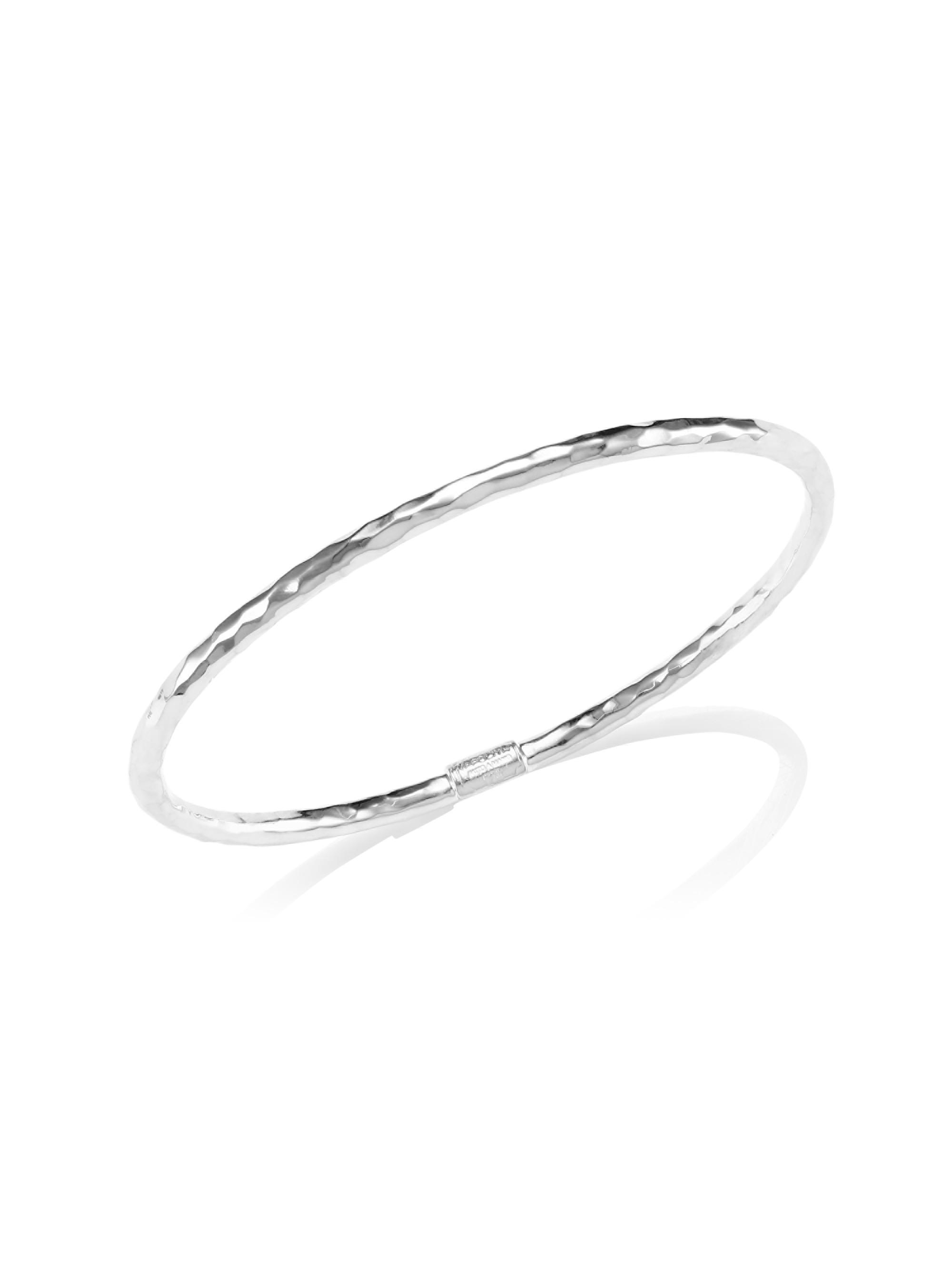 Ippolita Women's Classic Hammered Sterling Silver Skinny #3 Bangle - Silver