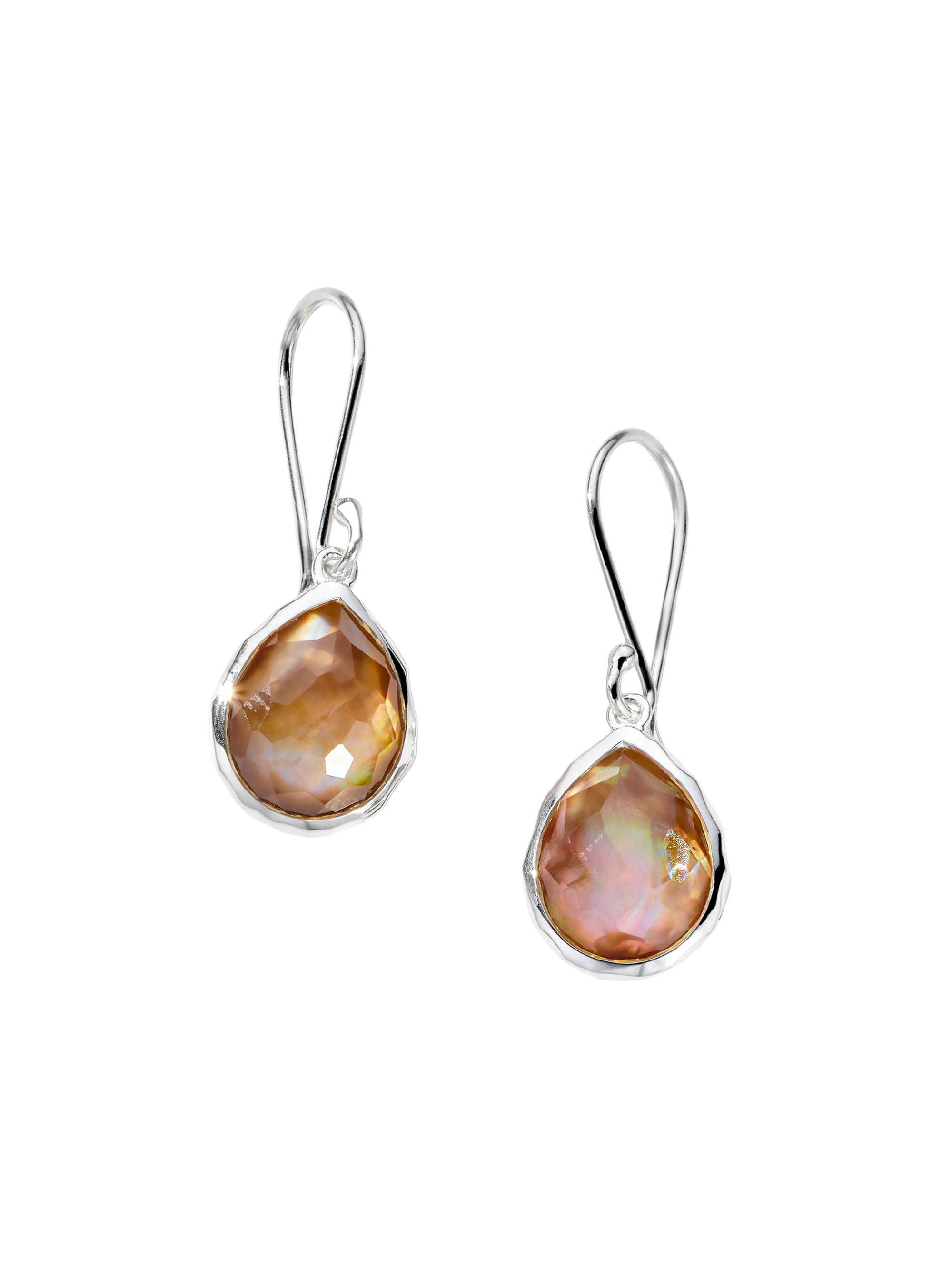 Ippolita Women's Mother-Of-Pearl, Clear Quartz & Sterling Silver Earrings - Brown Shell