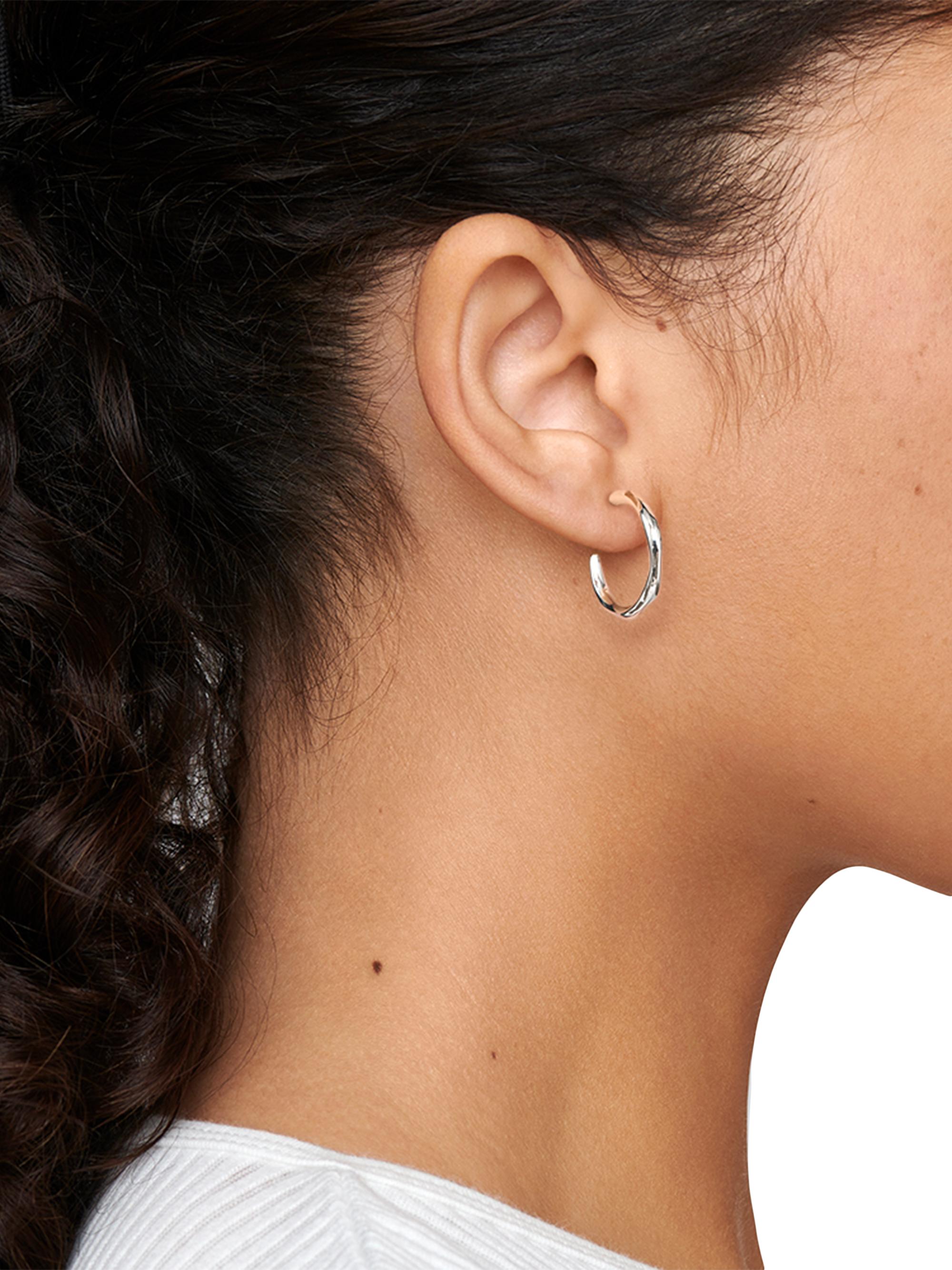 Ippolita Women's Glamazon Sterling Silver Squiggle Hoop Earrings/2.6" - Silver