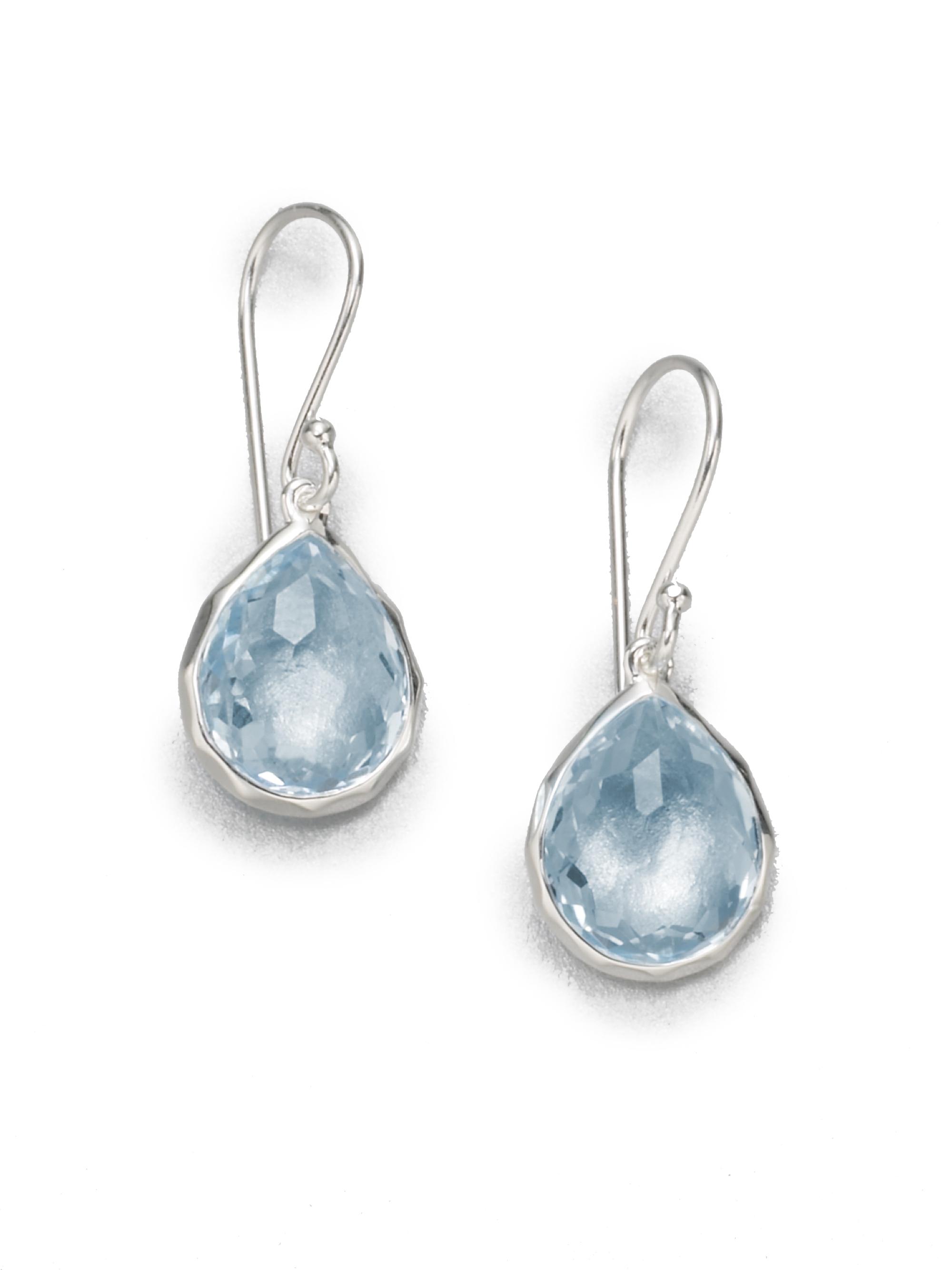 Ippolita Women's Rock Candy Sterling Silver & Blue Topaz Teardrop Earrings - Silver
