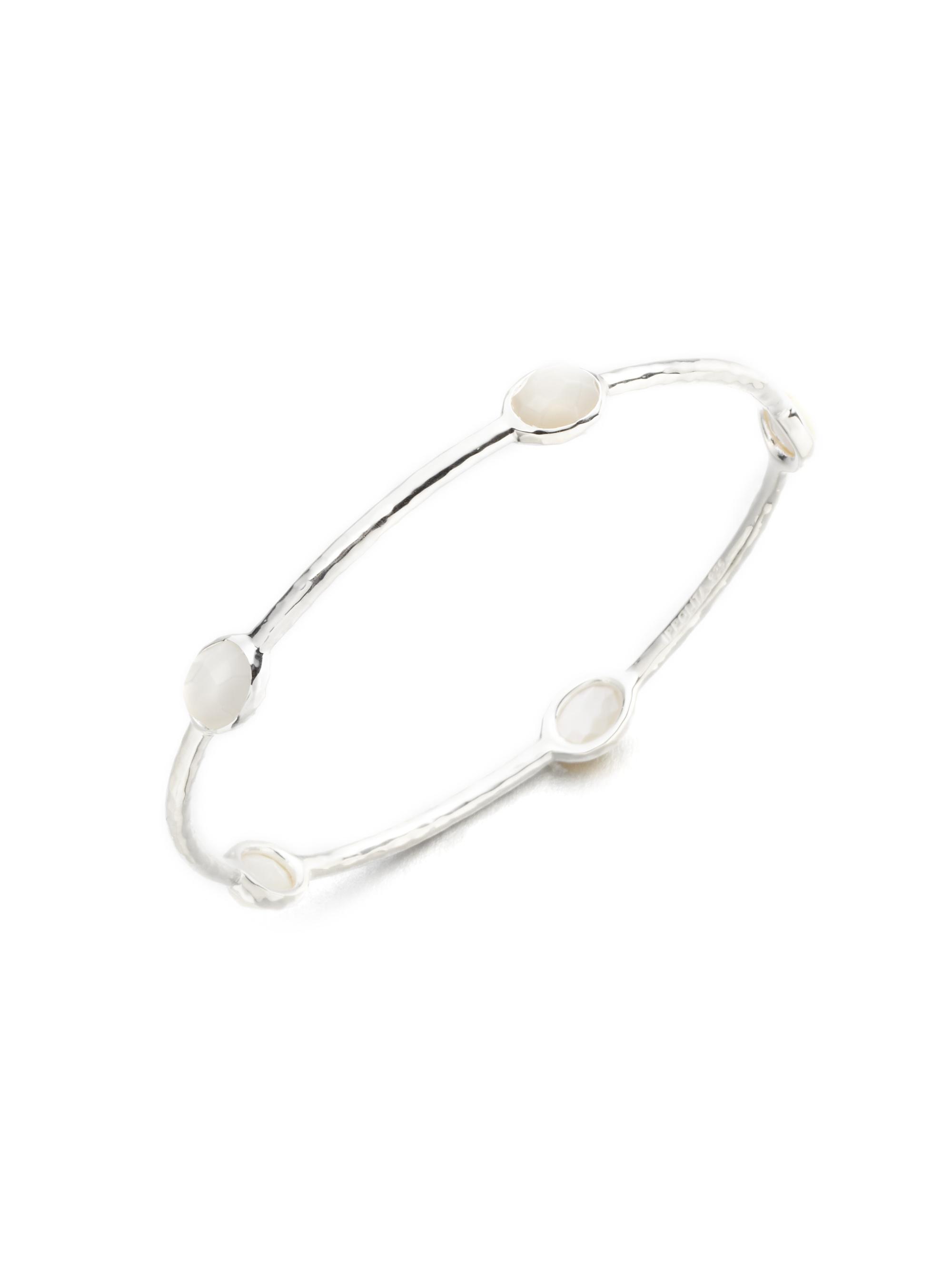 Ippolita Women's Rock Candy Sterling Silver & Mother-Of-Pearl 5-Station Bangle Bracelet - Silver Pearl