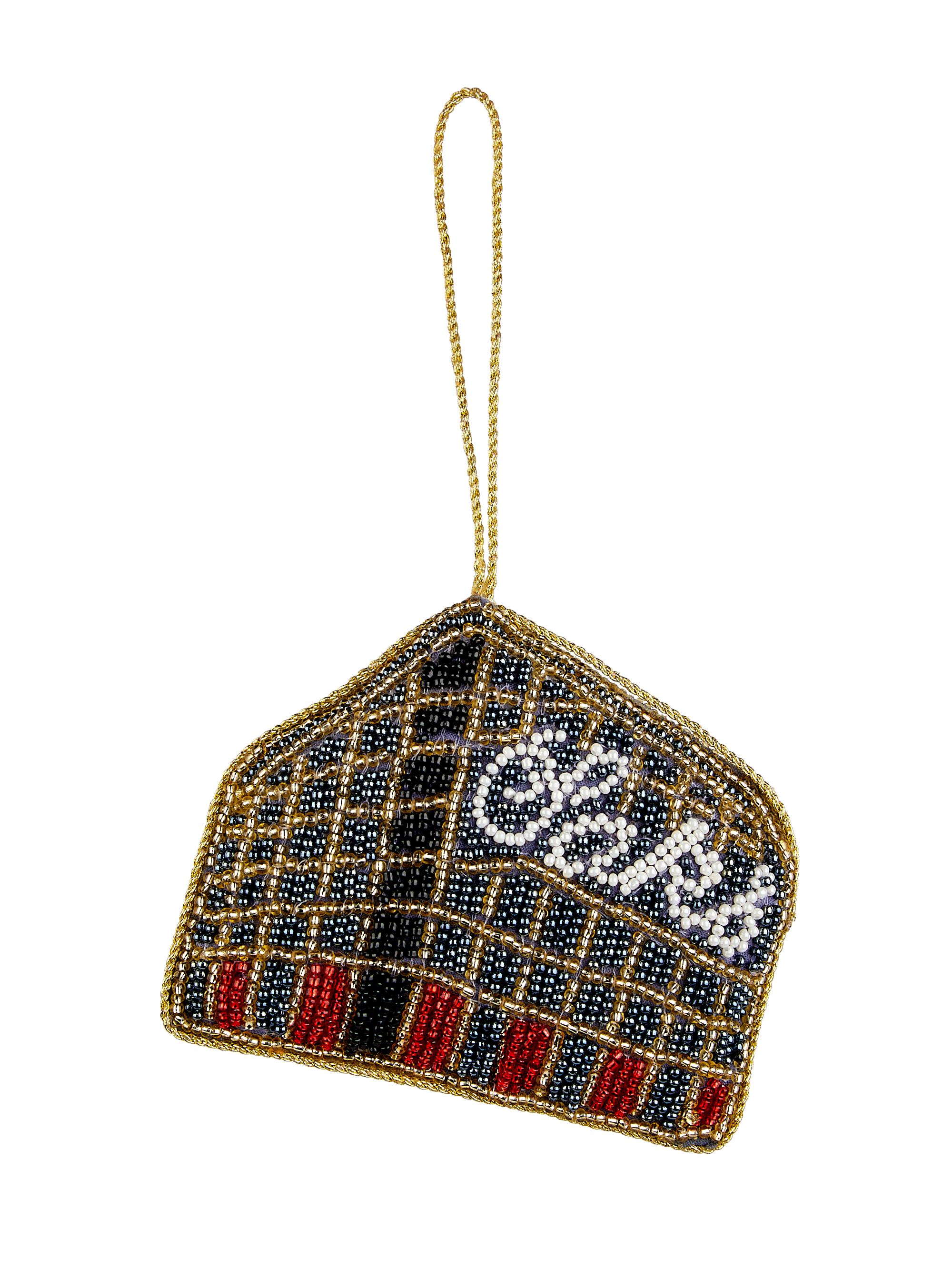 Sudha Pennathur Holiday 2025 Beaded Saks Building Ornament