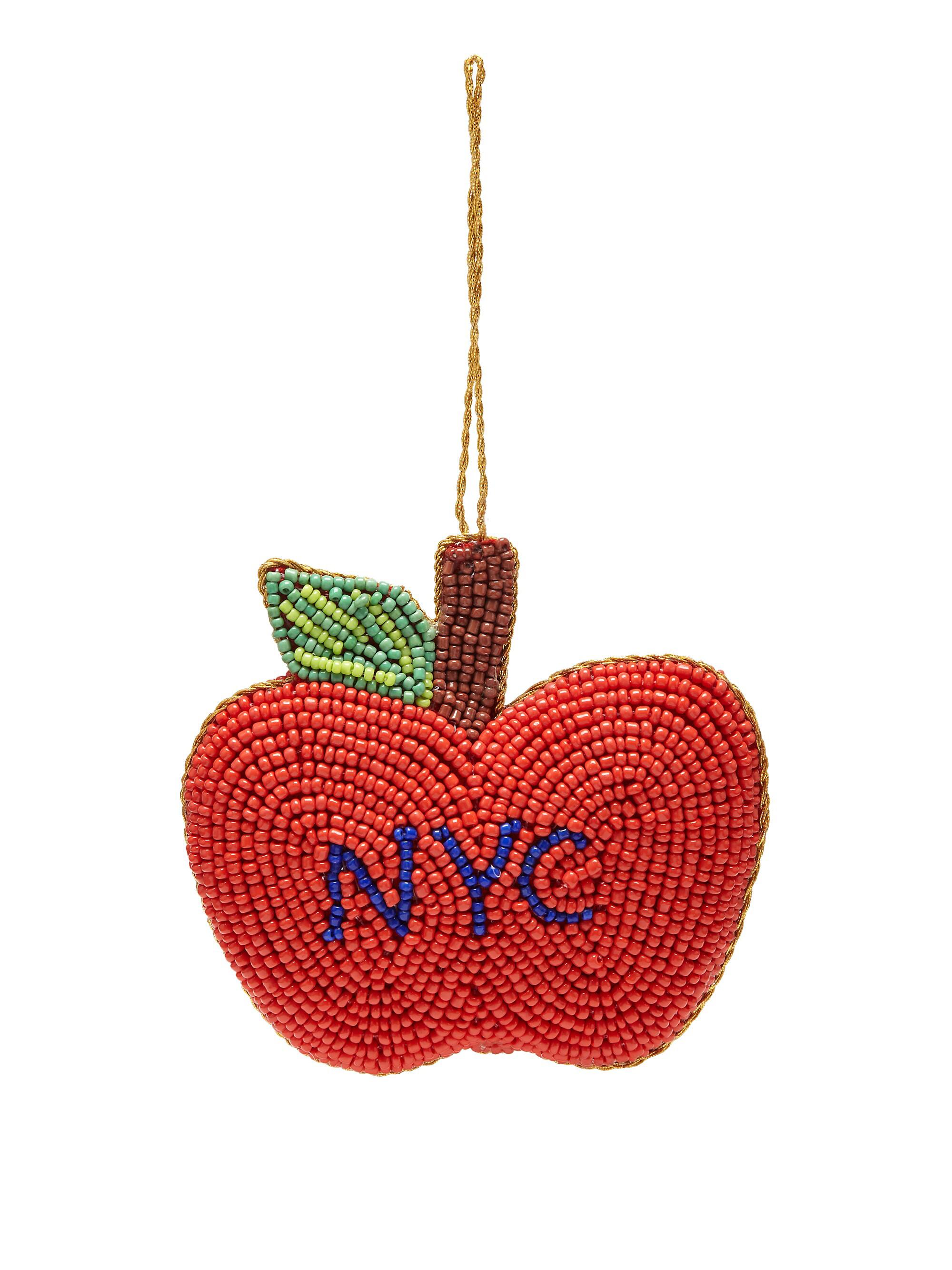 Sudha Pennathur NYC Beaded Apple Ornament
