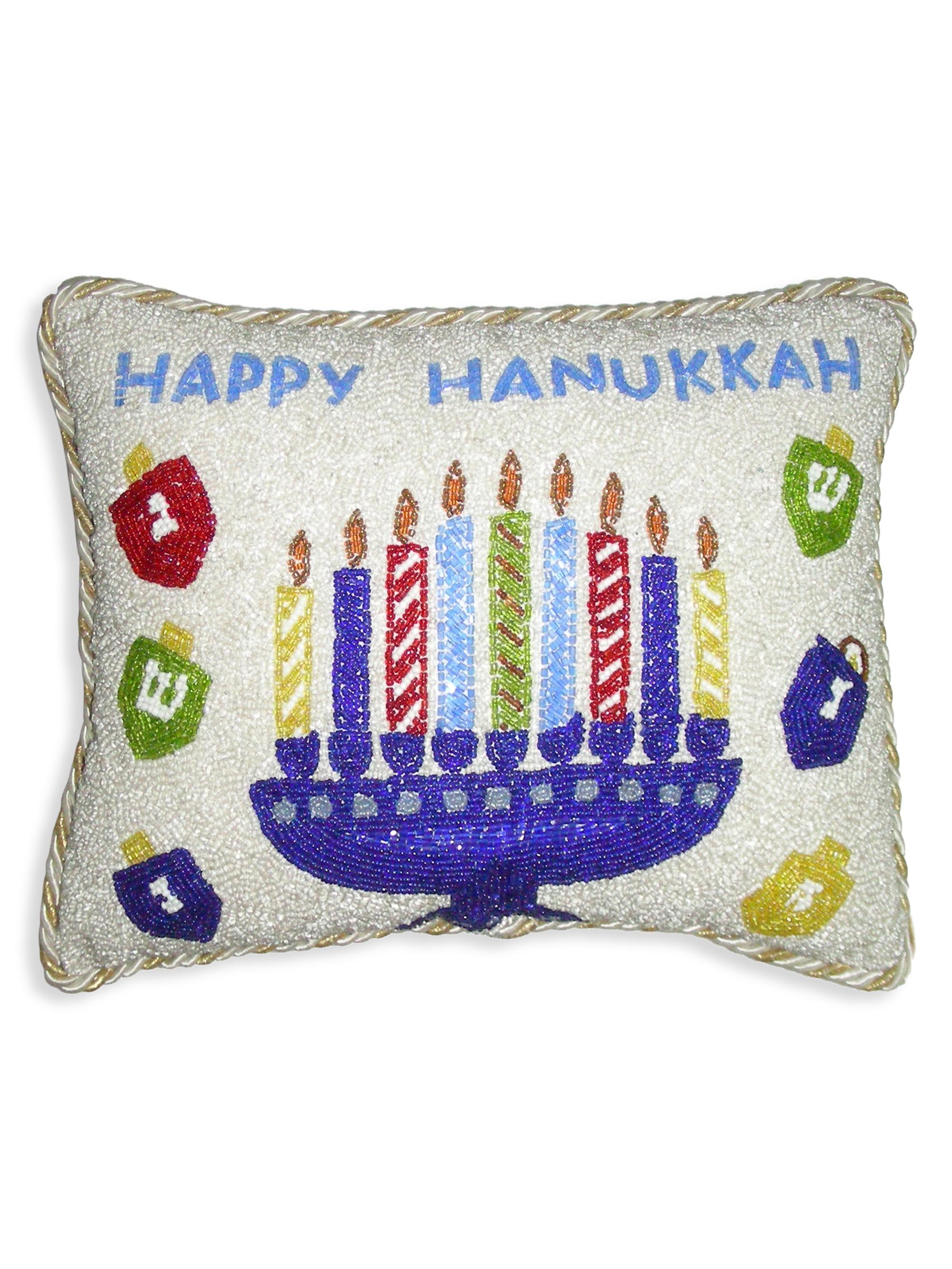 Sudha Pennathur Holiday 2021 Menorah Pillow