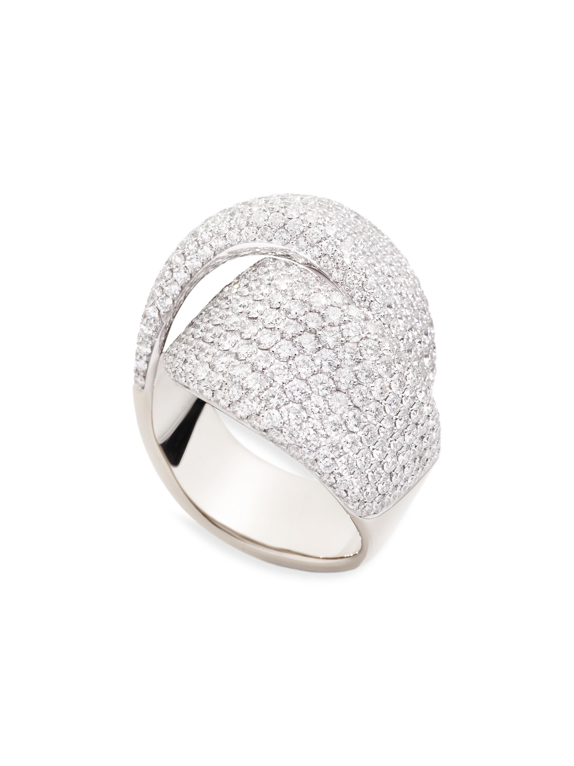 Vhernier Women's Abbraccio 18K White Gold & 5.93 TCW Diamond Ring - White Gold