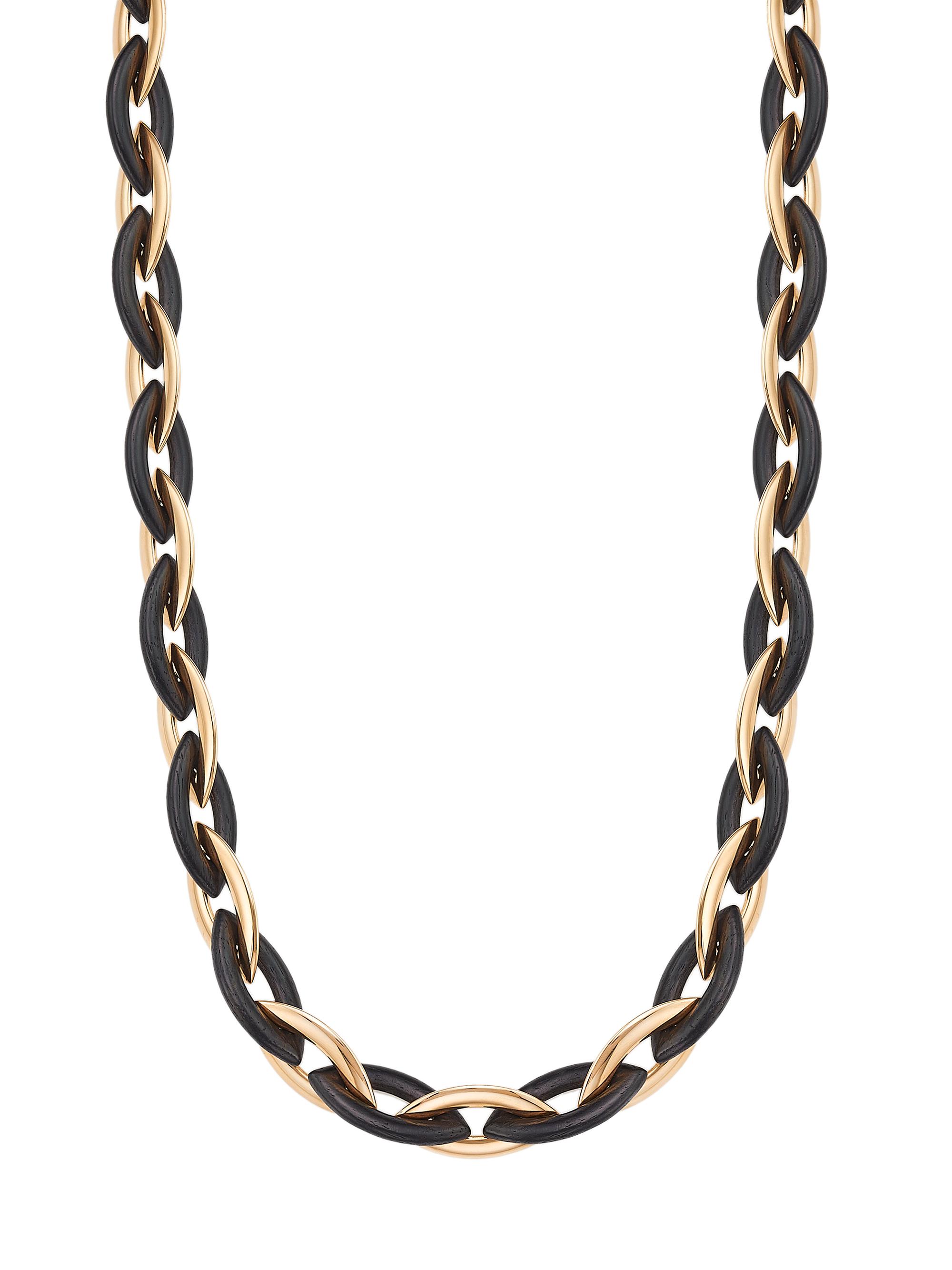 Vhernier Women's Doppio Senso 18K Rose Gold & Ebony Chain Necklace - Rose Gold