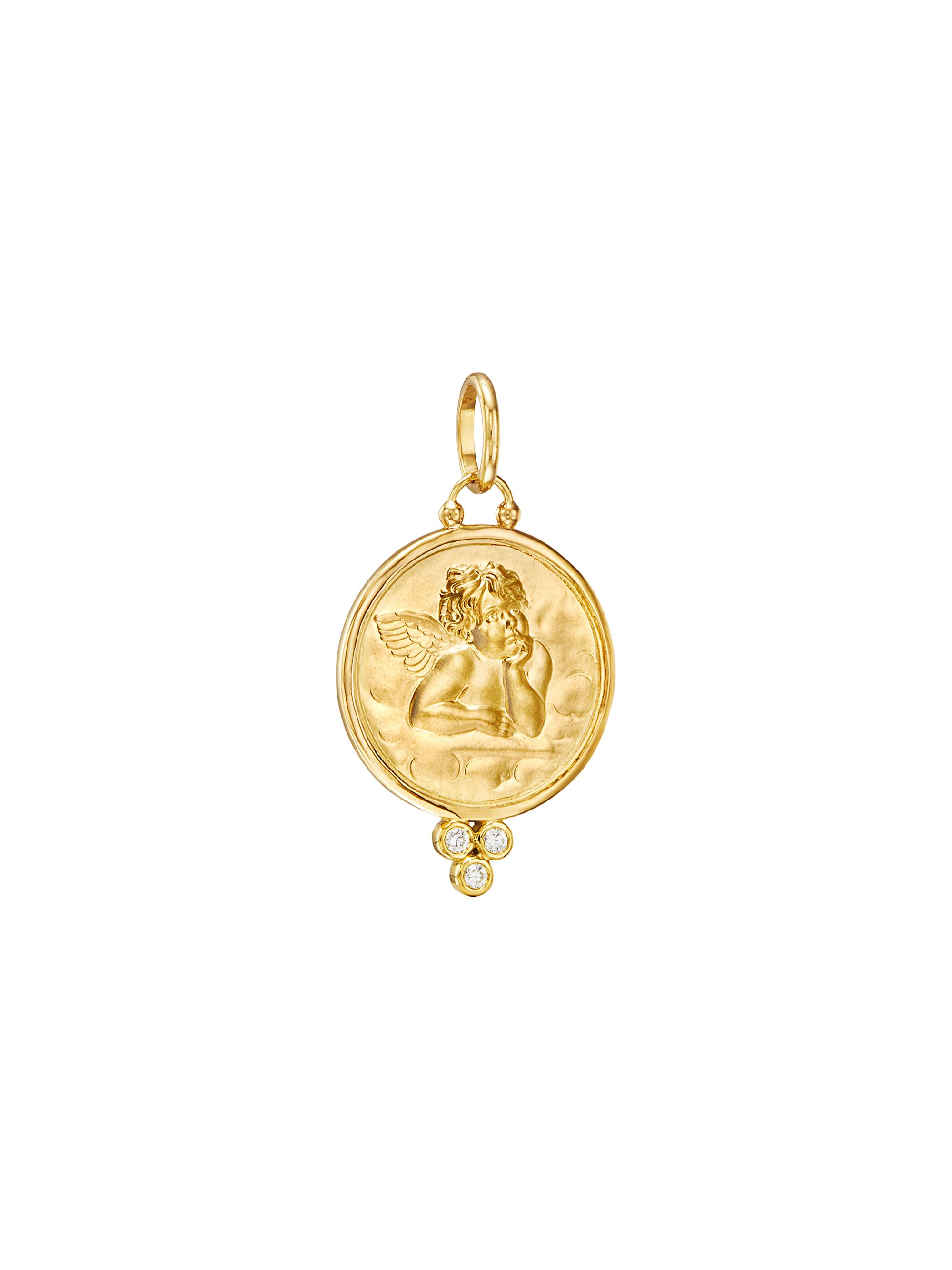 Temple St. Clair Women's Florence86 Angel Diamond & 18K Yellow Gold  Pendant - Yellow Gold