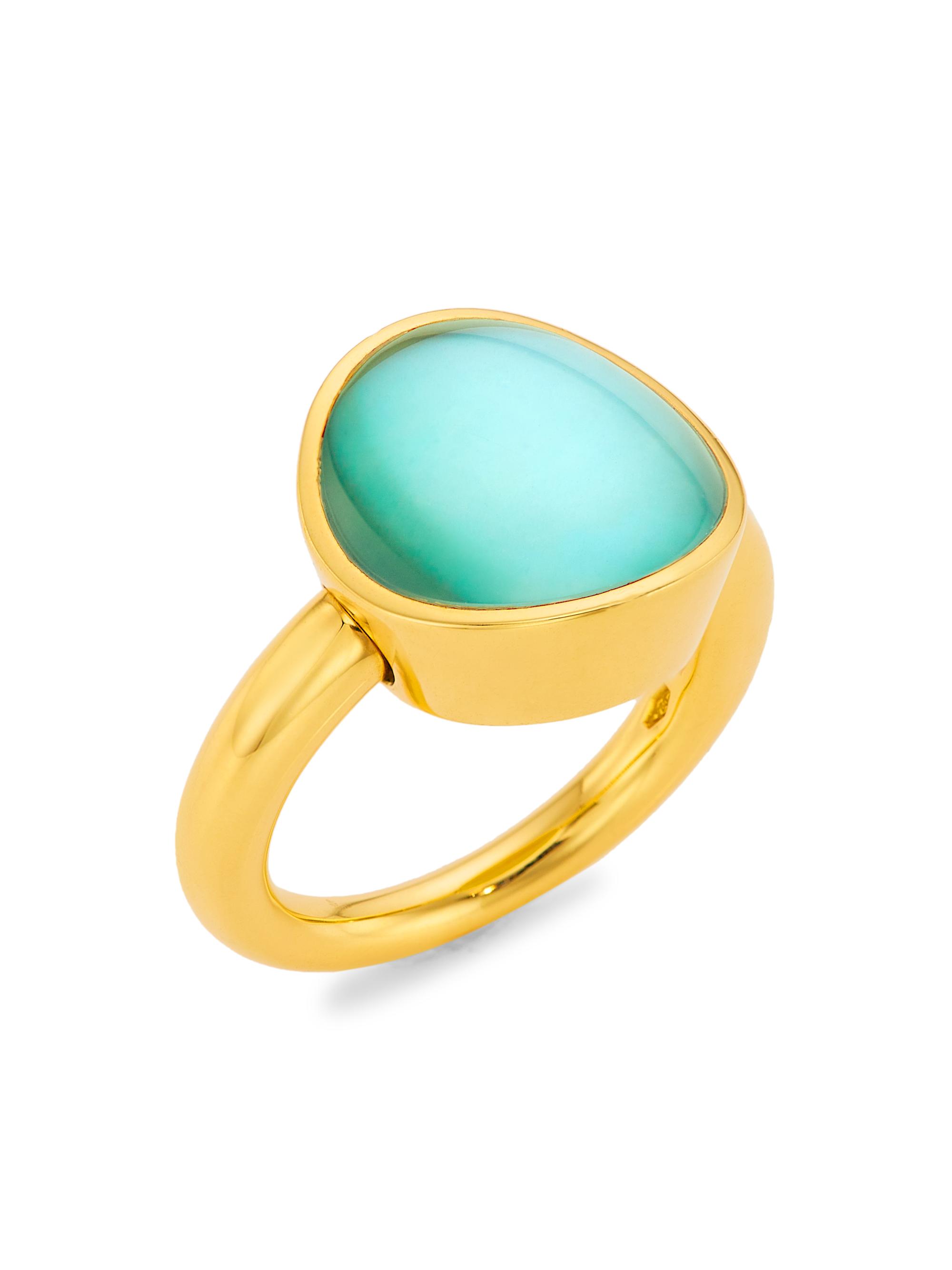 Vhernier Women's Giotto Piccolo 18K Rose Gold & Multi-Stone Ring - Yellow Gold