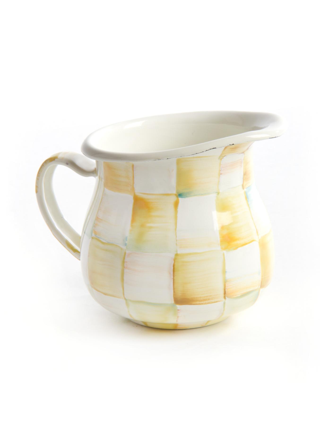 MacKenzie-Childs Parchment Check Creamer Large