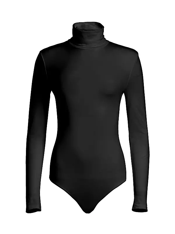 wolford Colorado bodysuit with high neck and long sleeves