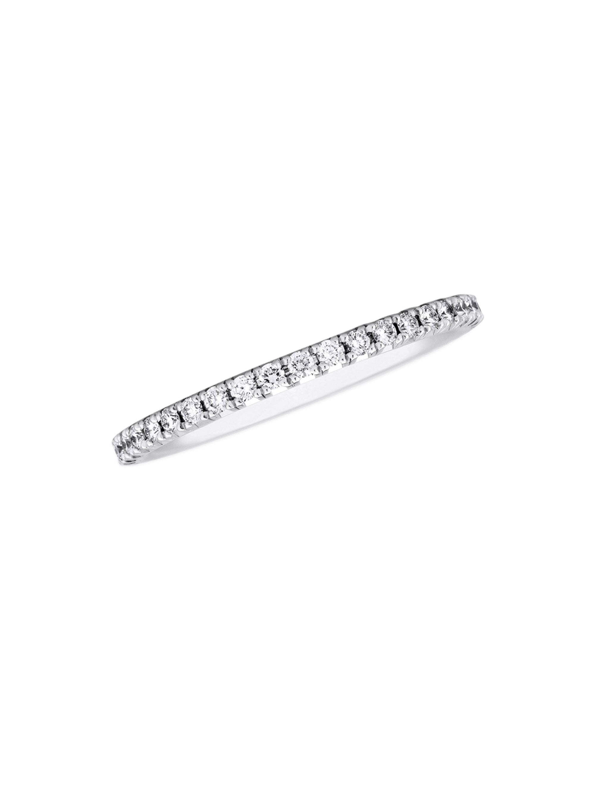 De Beers Jewellers Women's Aura 18K White Gold & Diamond Band - White Gold
