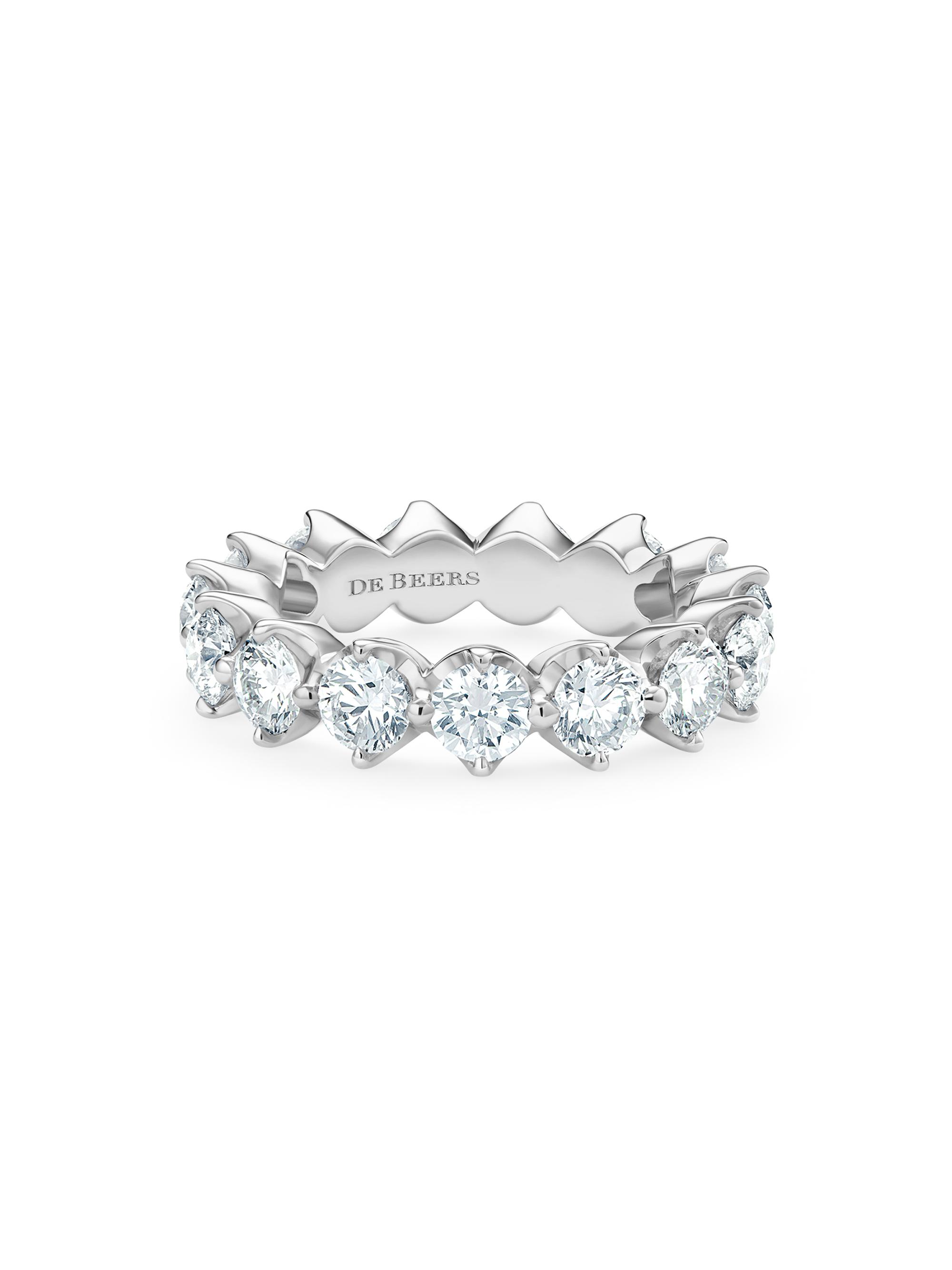 De Beers Jewellers Allegria Platinum & Diamond Large Eternity Band