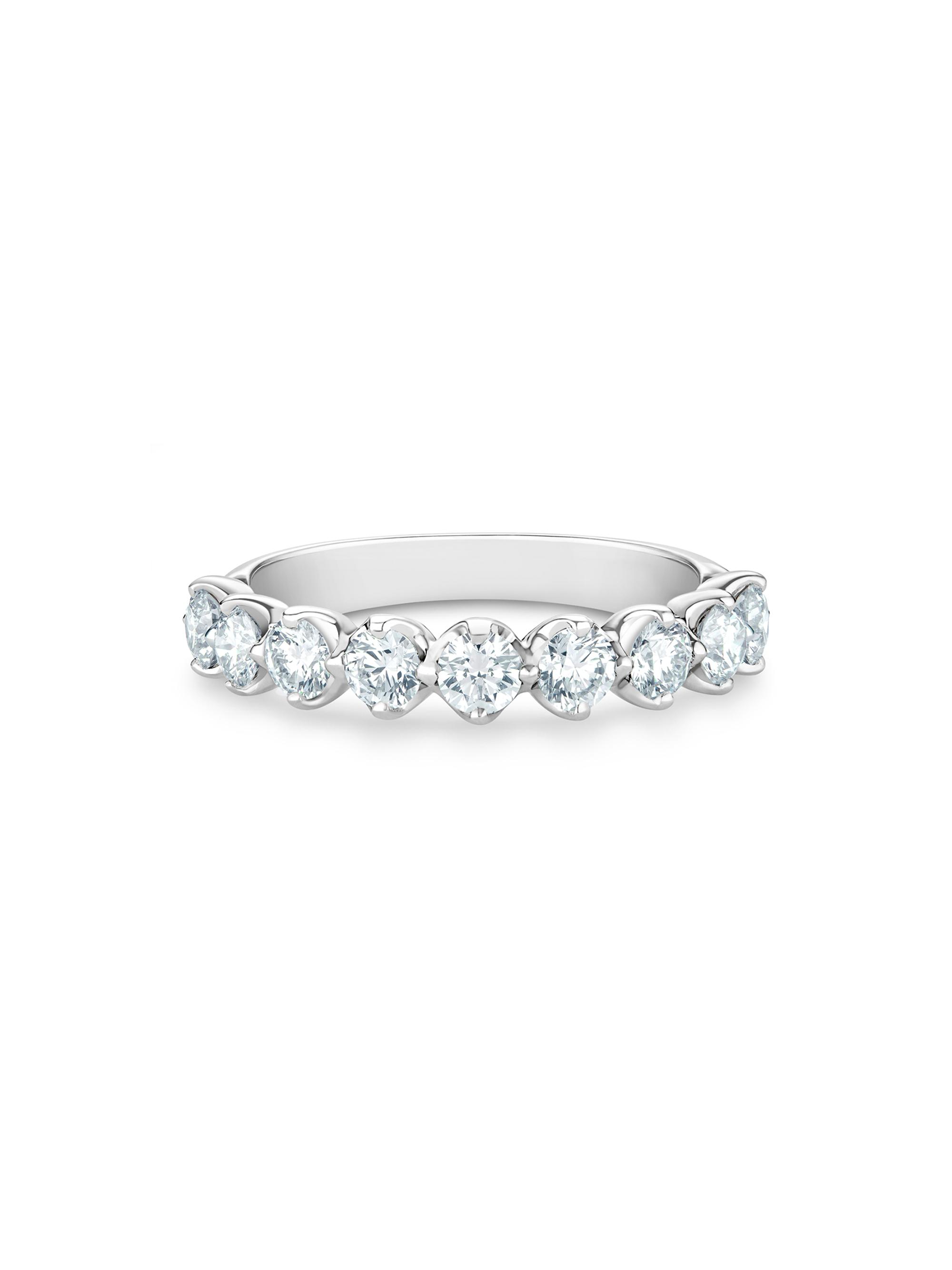 De Beers Jewellers Women's Allegria 18K White Gold & Diamond Half-Band Eternity Ring - White