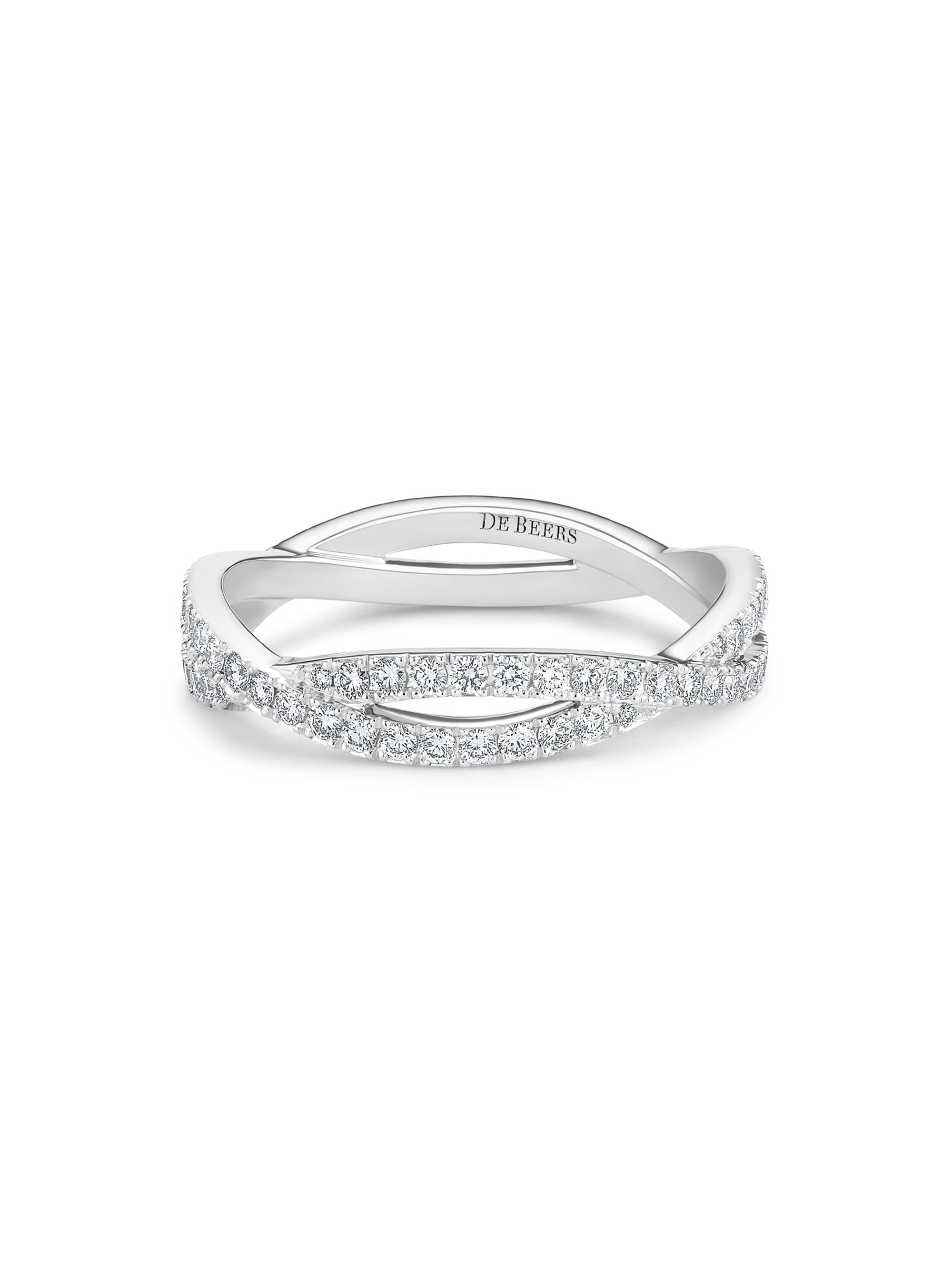 De Beers Jewellers 18K White Gold TCW Diamond Infinity