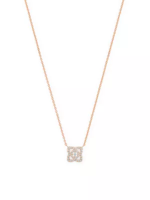 18kt white gold Enchanted Lotus diamond pendant necklace