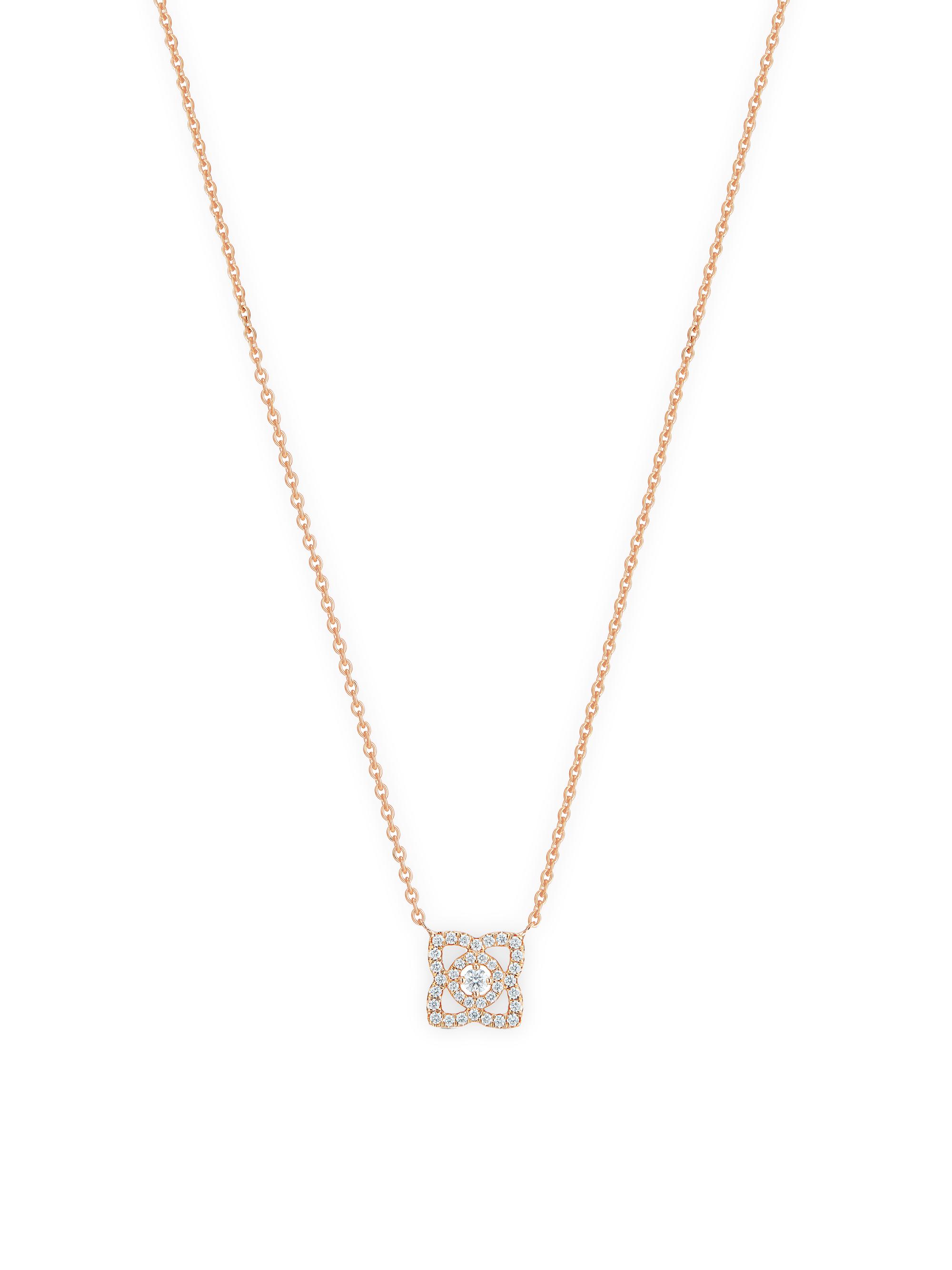 18kt white gold Enchanted Lotus diamond pendant necklace