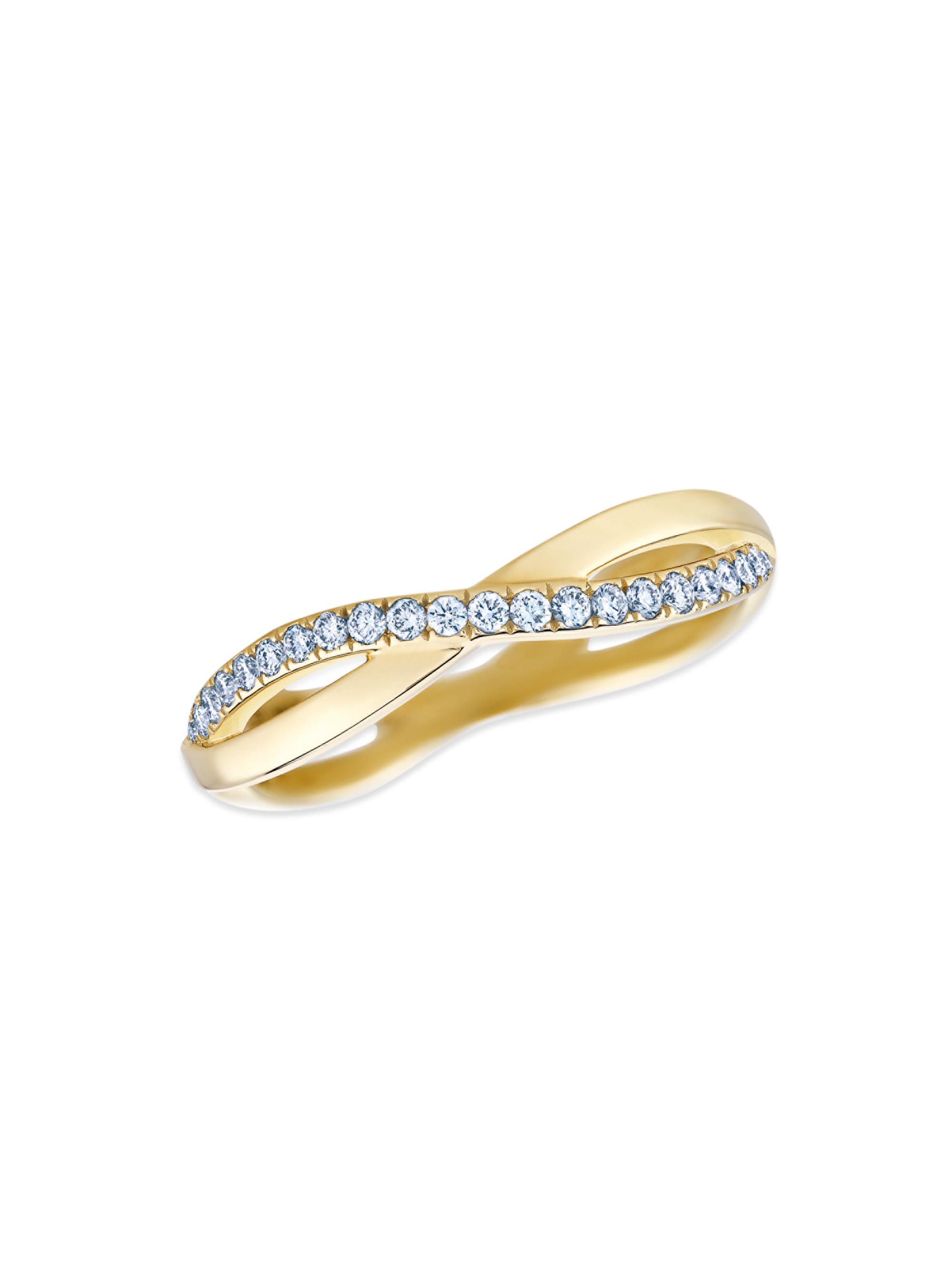De Beers Jewellers Women's Infinity 18K Yellow Gold & Diamond Band - Yellow Gold