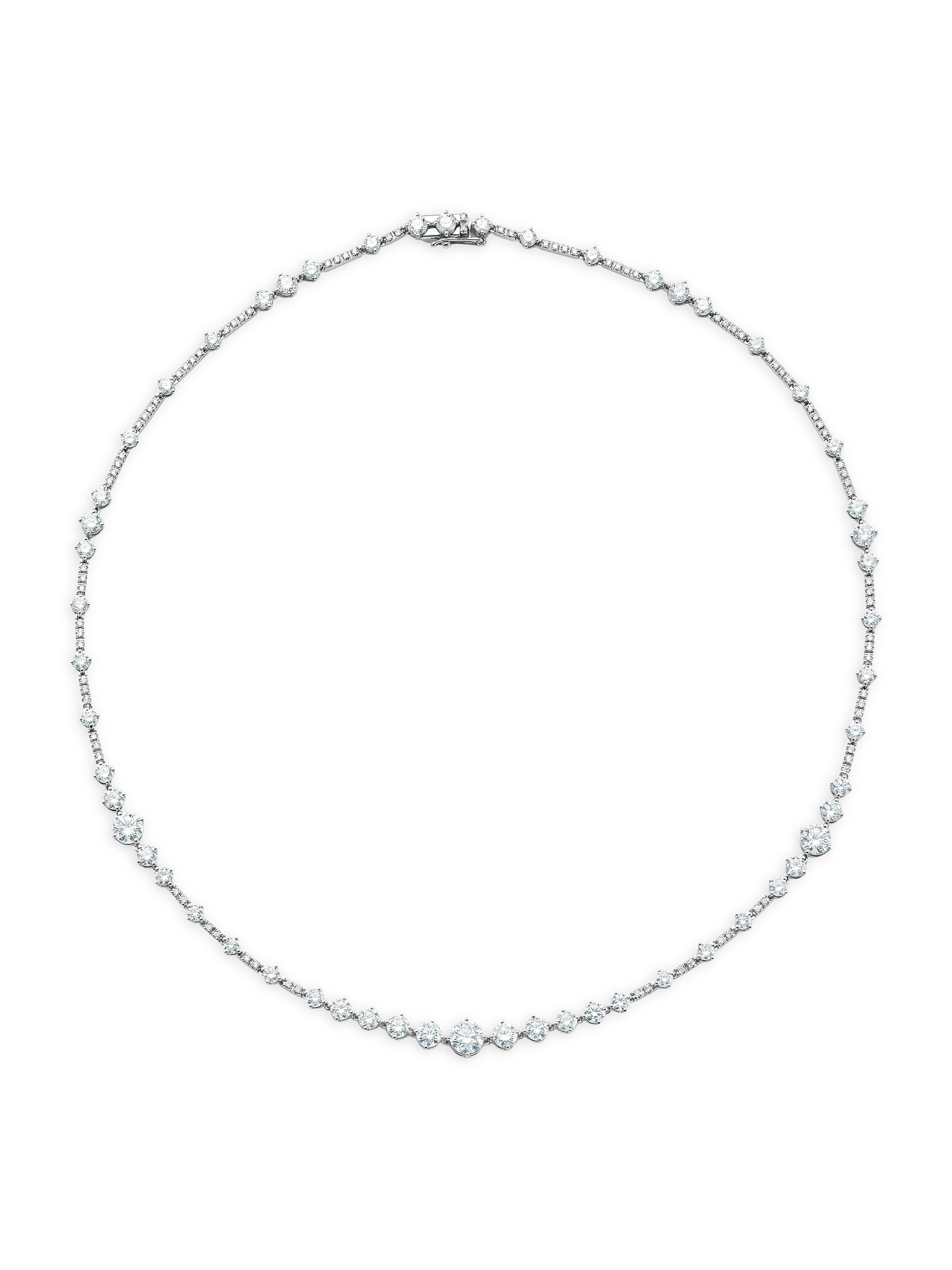 De Beers Jewellers Women's Arpeggia 18K White Gold & Diamond Necklace - White