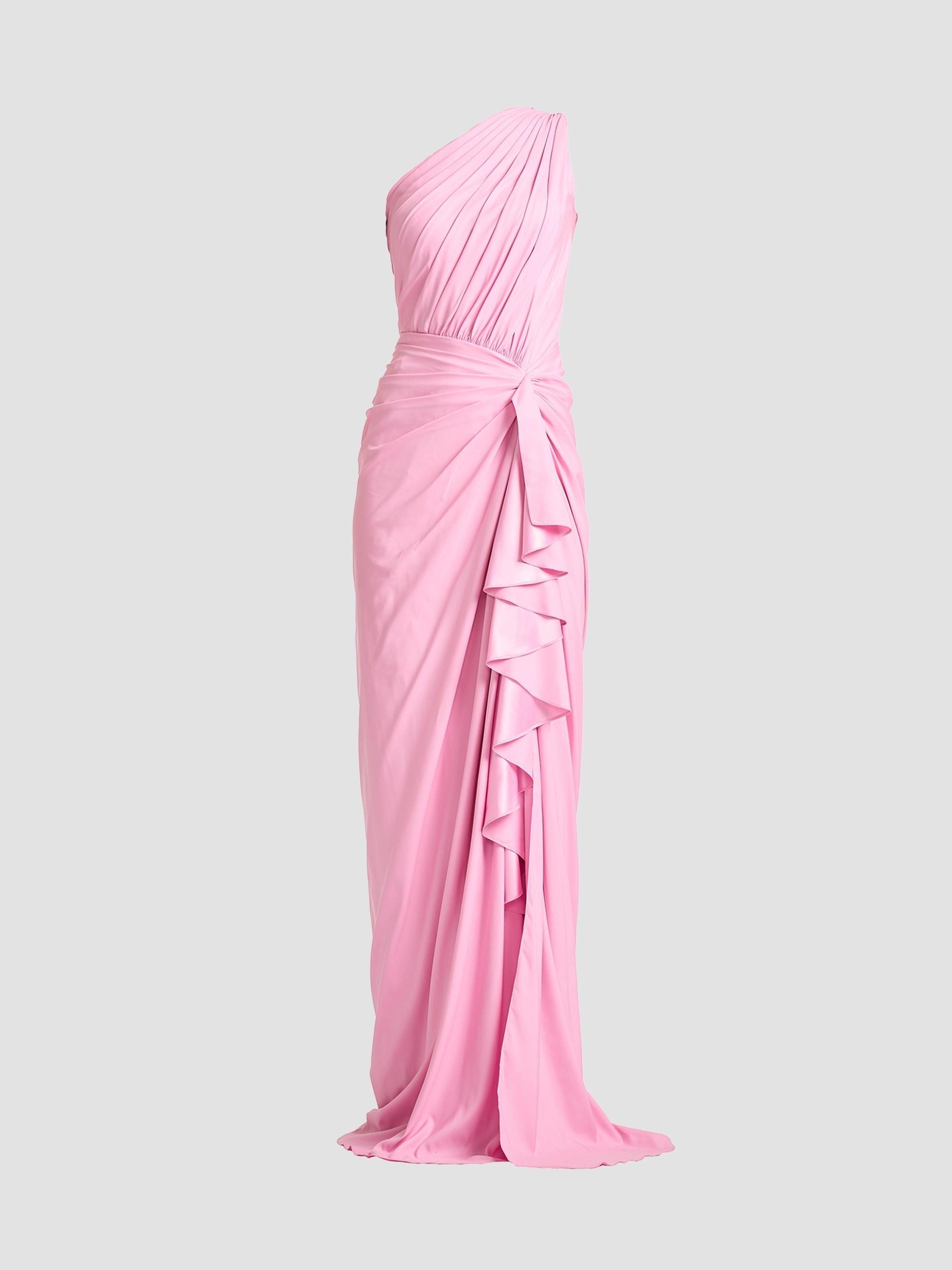 Tadashi Shoji Ruffled Jersey One-Shoulder Gown | Saks Fifth Avenue