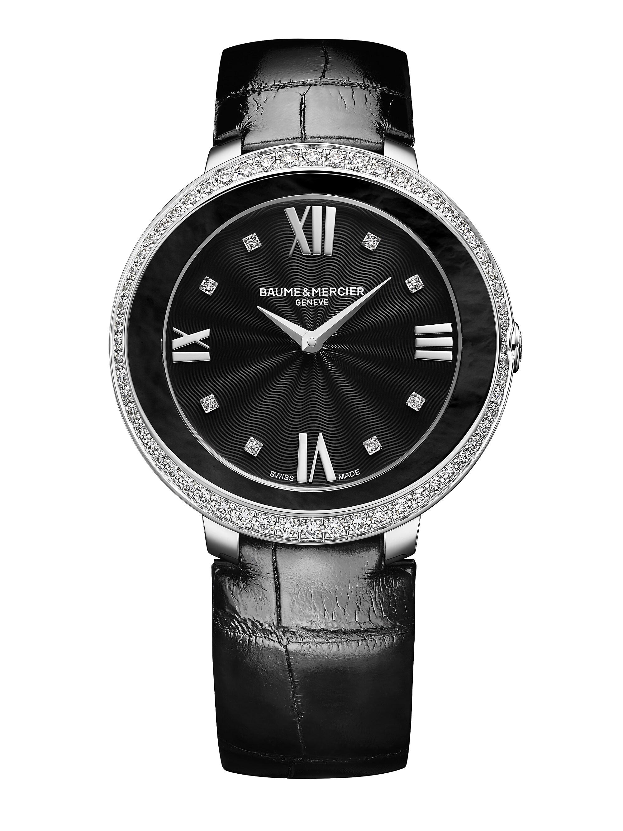 Baume & Mercier Women's Promesse Stainless Steel & Alligator Strap Watch - Silver Black