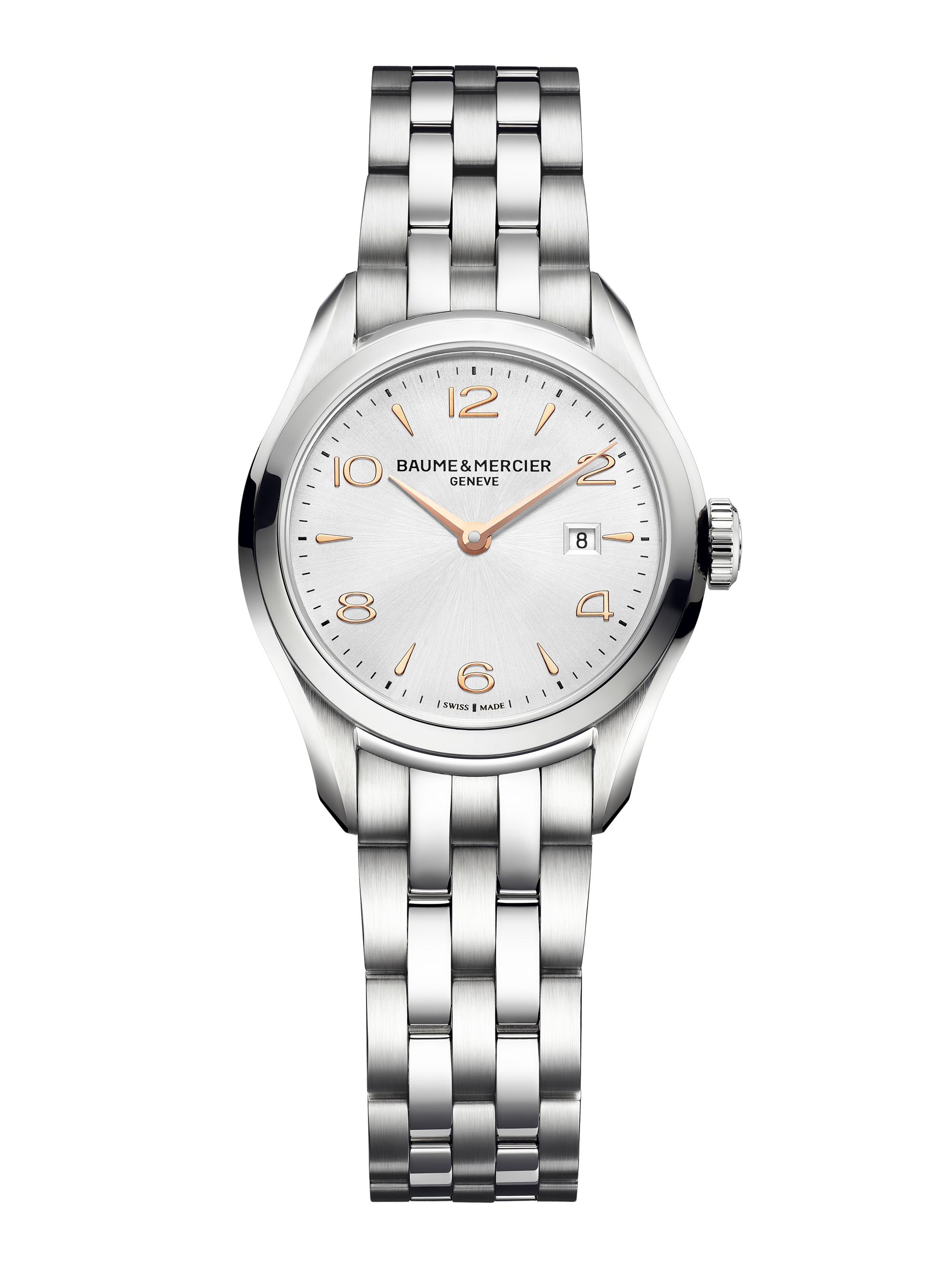 Baume & Mercier Women's Clifton Stainless Steel Bracelet Watch - Silver Rose Gold
