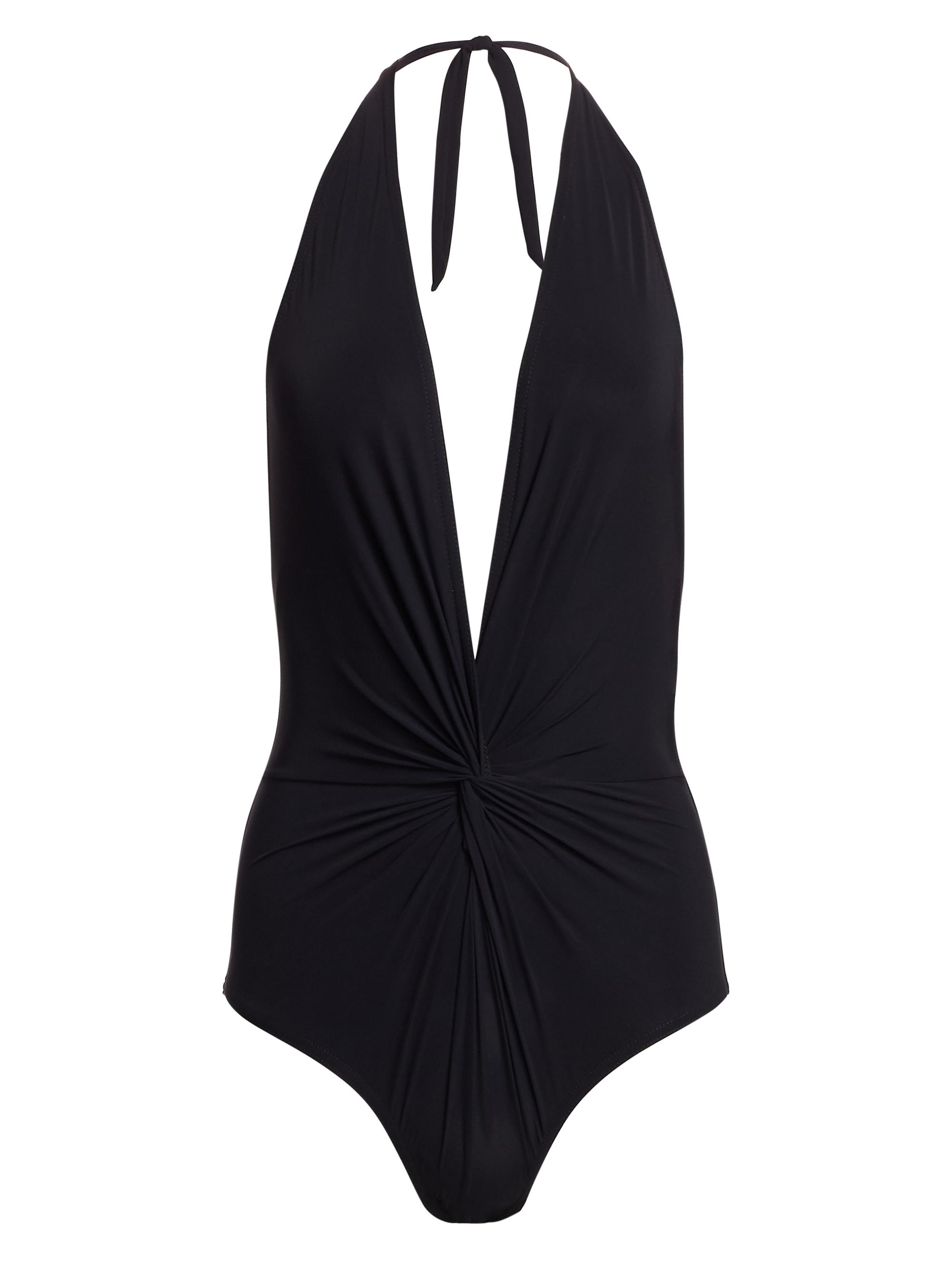 Karla Colletto Swim Women's One-Piece Halter Swimsuit - Black