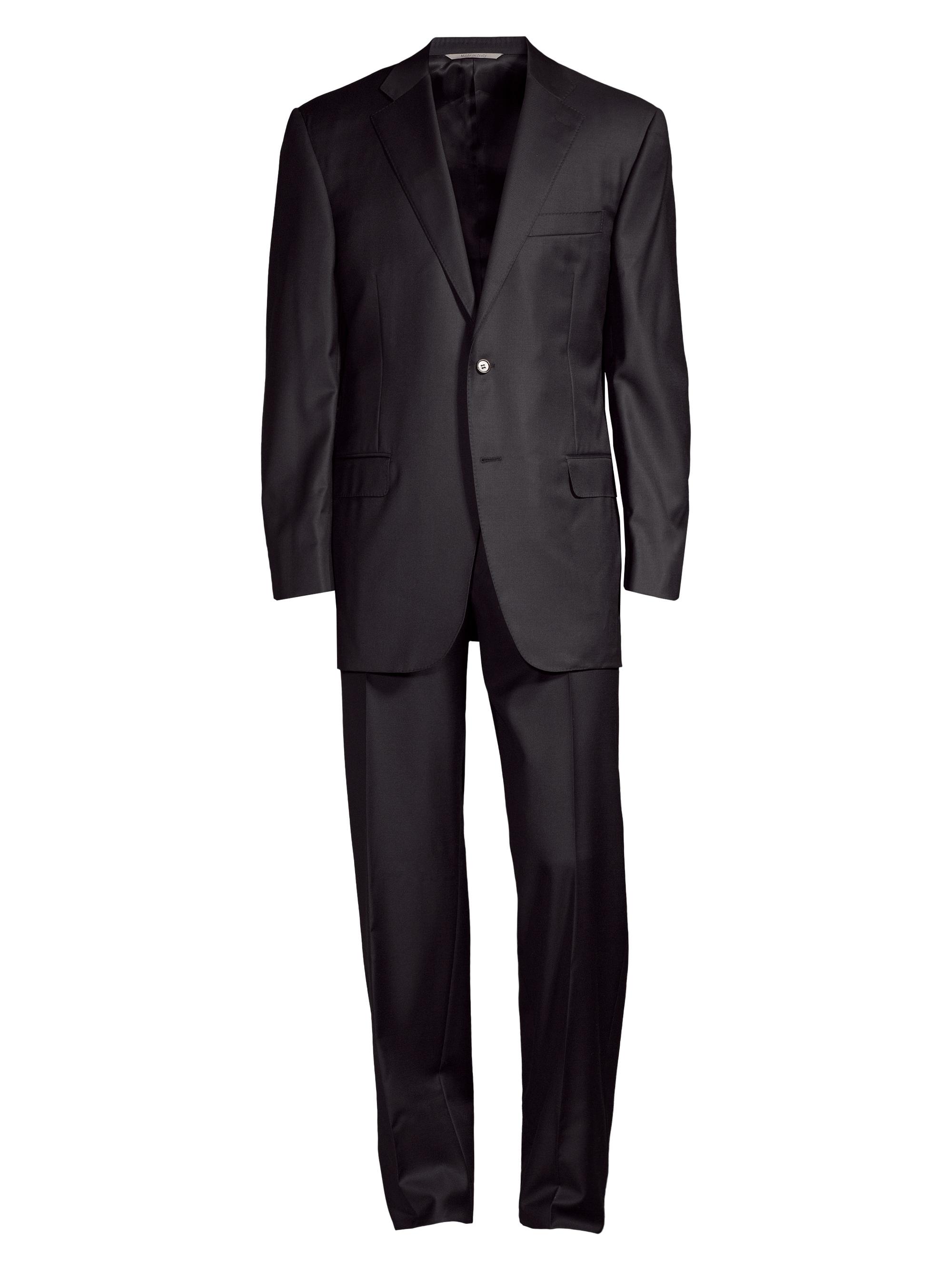 Canali Men's Wool Two-Button Suit - Black