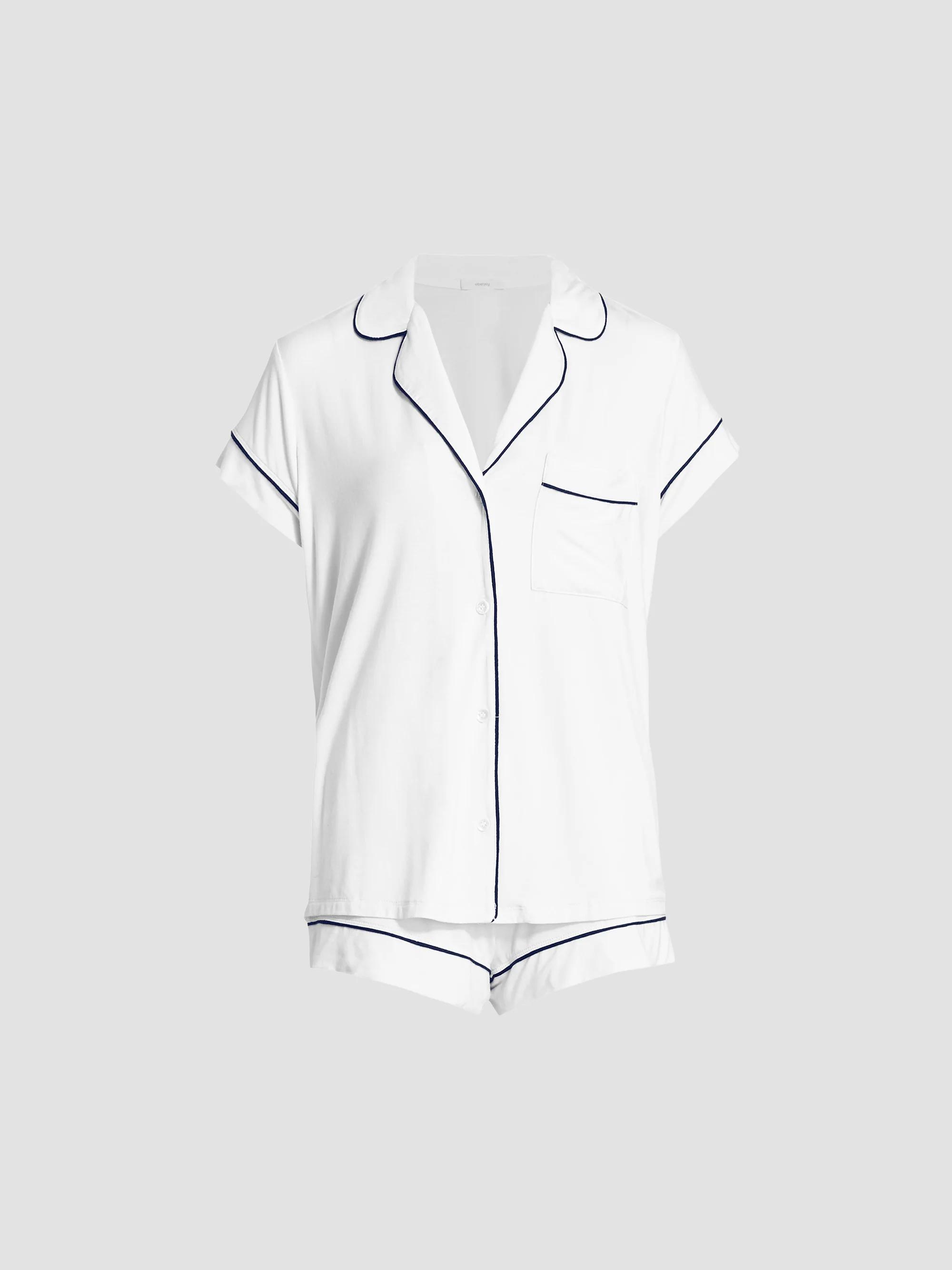 Eberjey Women's Gisele 2-Piece Shortie Pajama Set - Ivory - Size XL