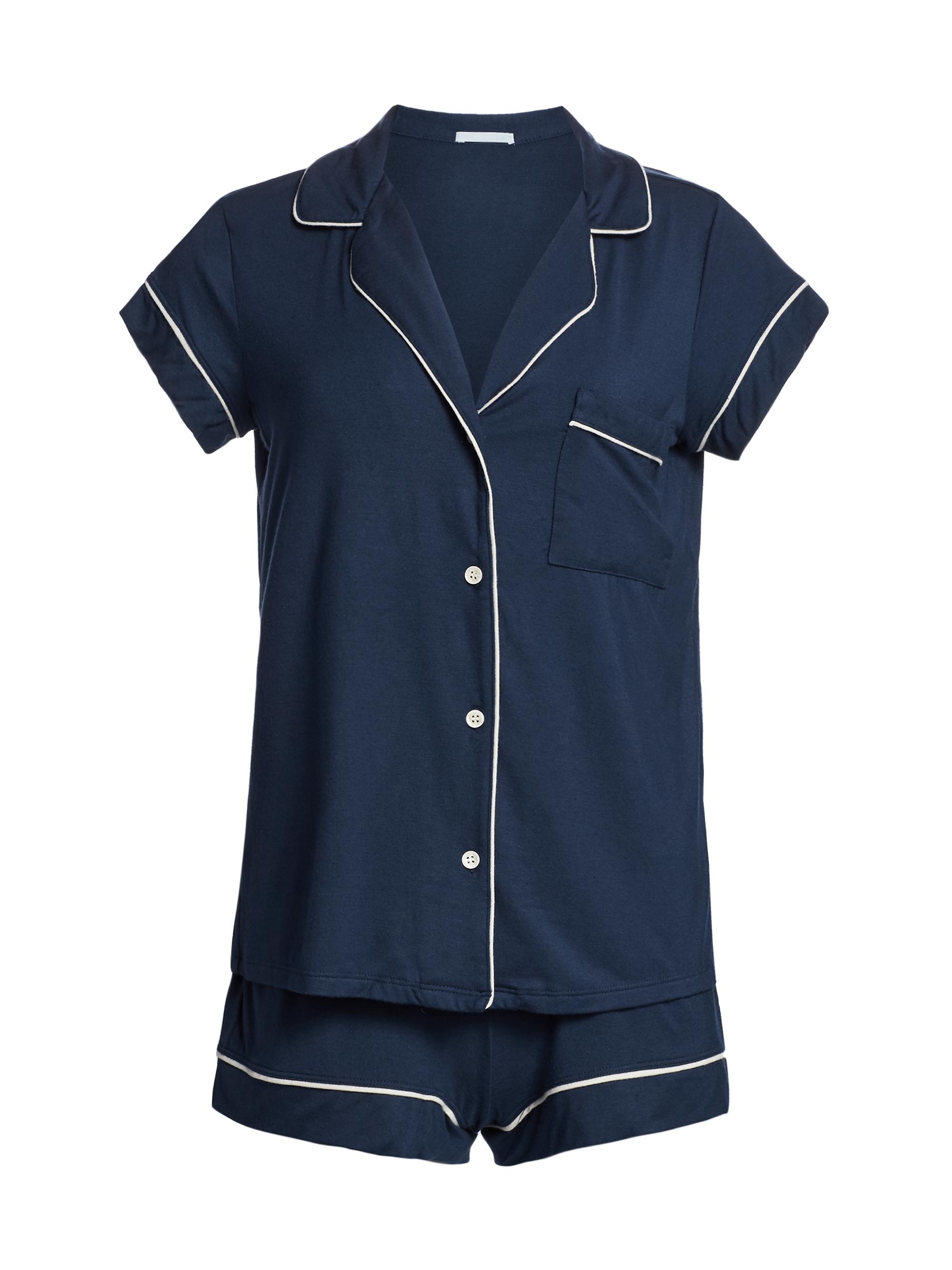 Eberjey Women's Gisele 2-Piece Shortie Pajama Set - Navy