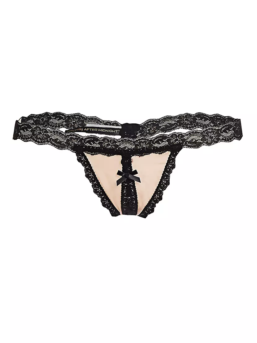 Mesh and Lace V-String Panty curated on LTK