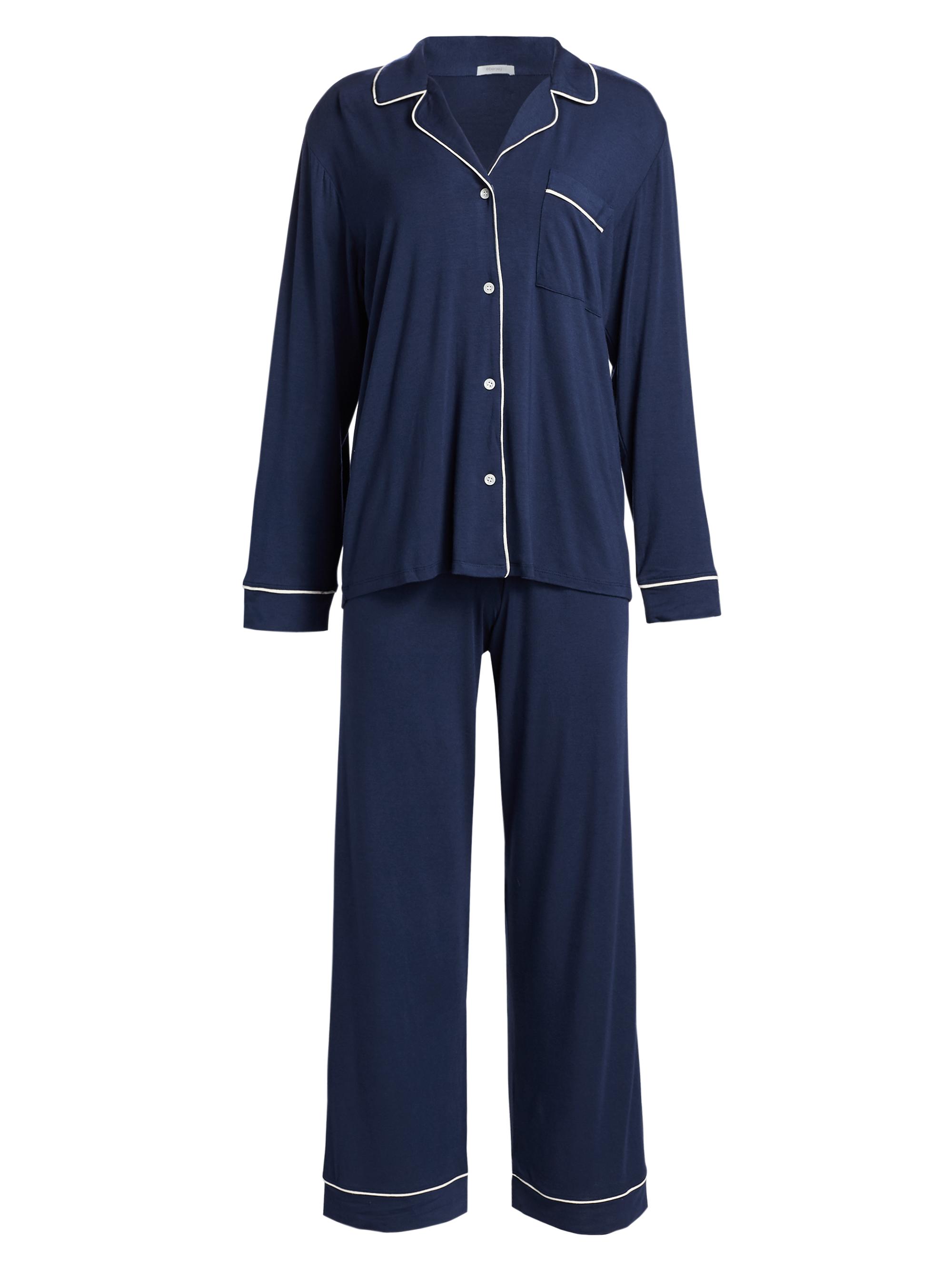 Eberjey Women's Gisele Long Pajama Set - Canal Blue