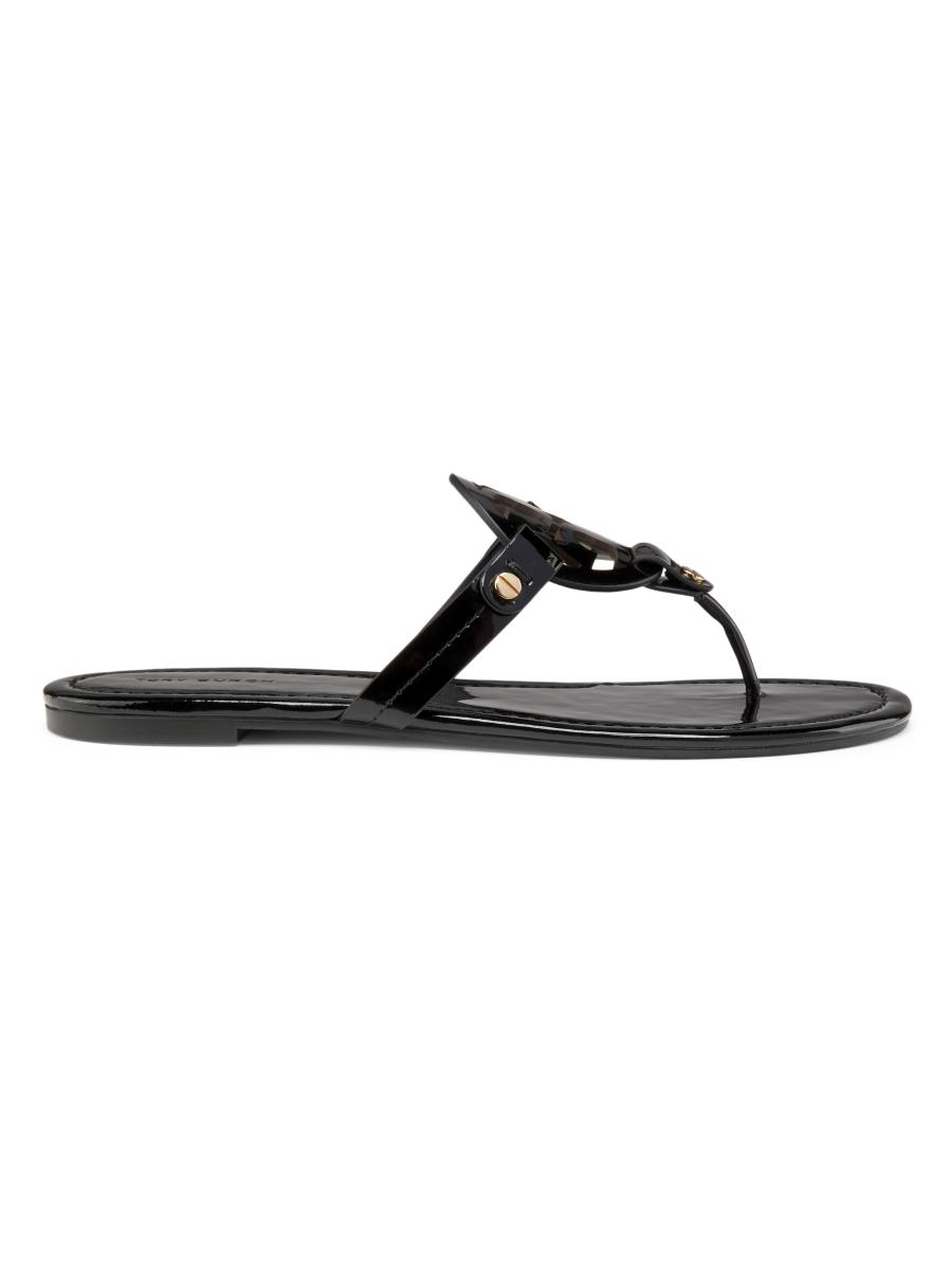 サンダル・ミュール TORY BURCH Black Leather Slippers Mellow studded leather slippers in black - Tory Burch