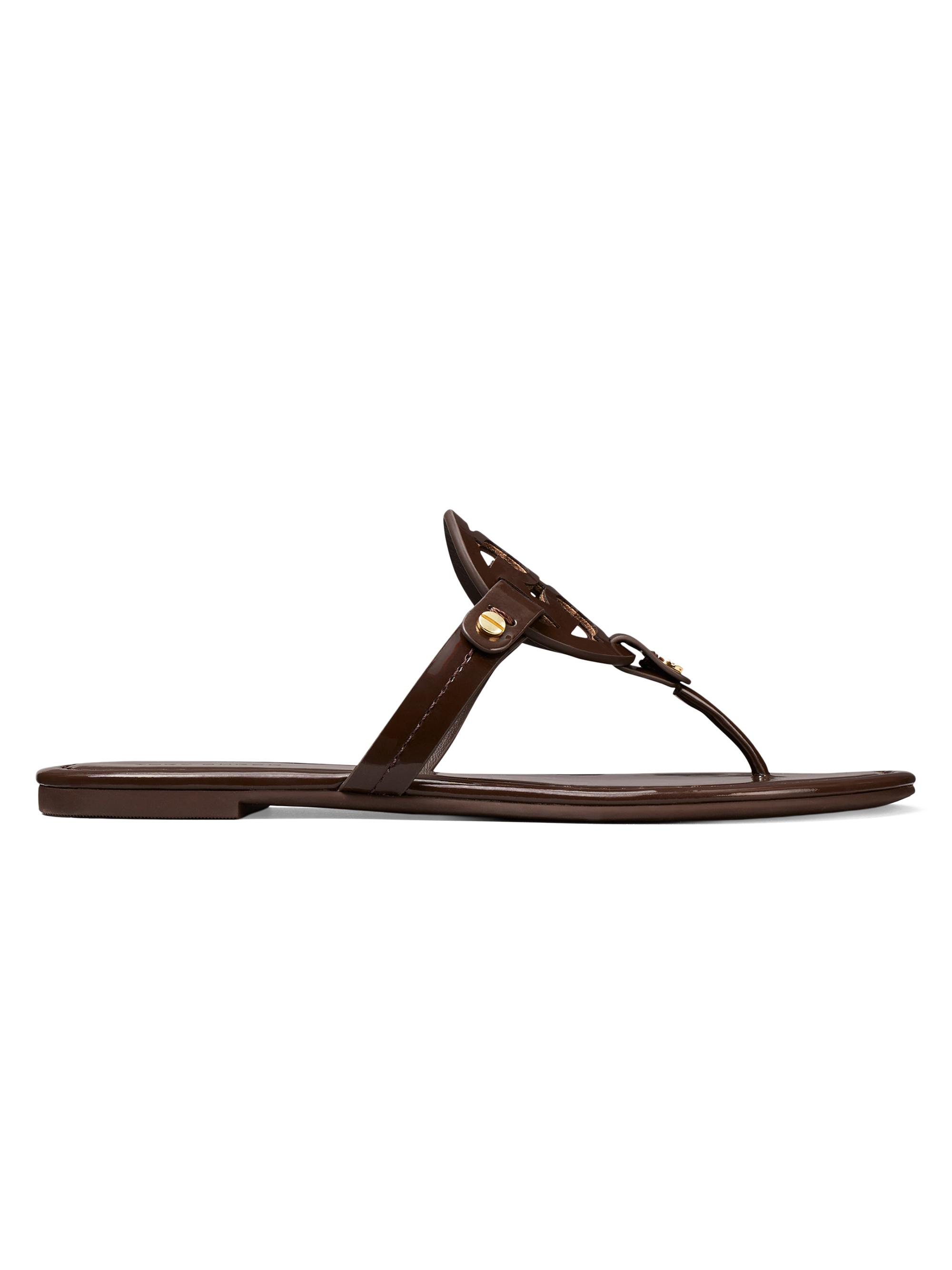 Tory Burch Women's Miller Patent Leather Thong Sandals - Coconut