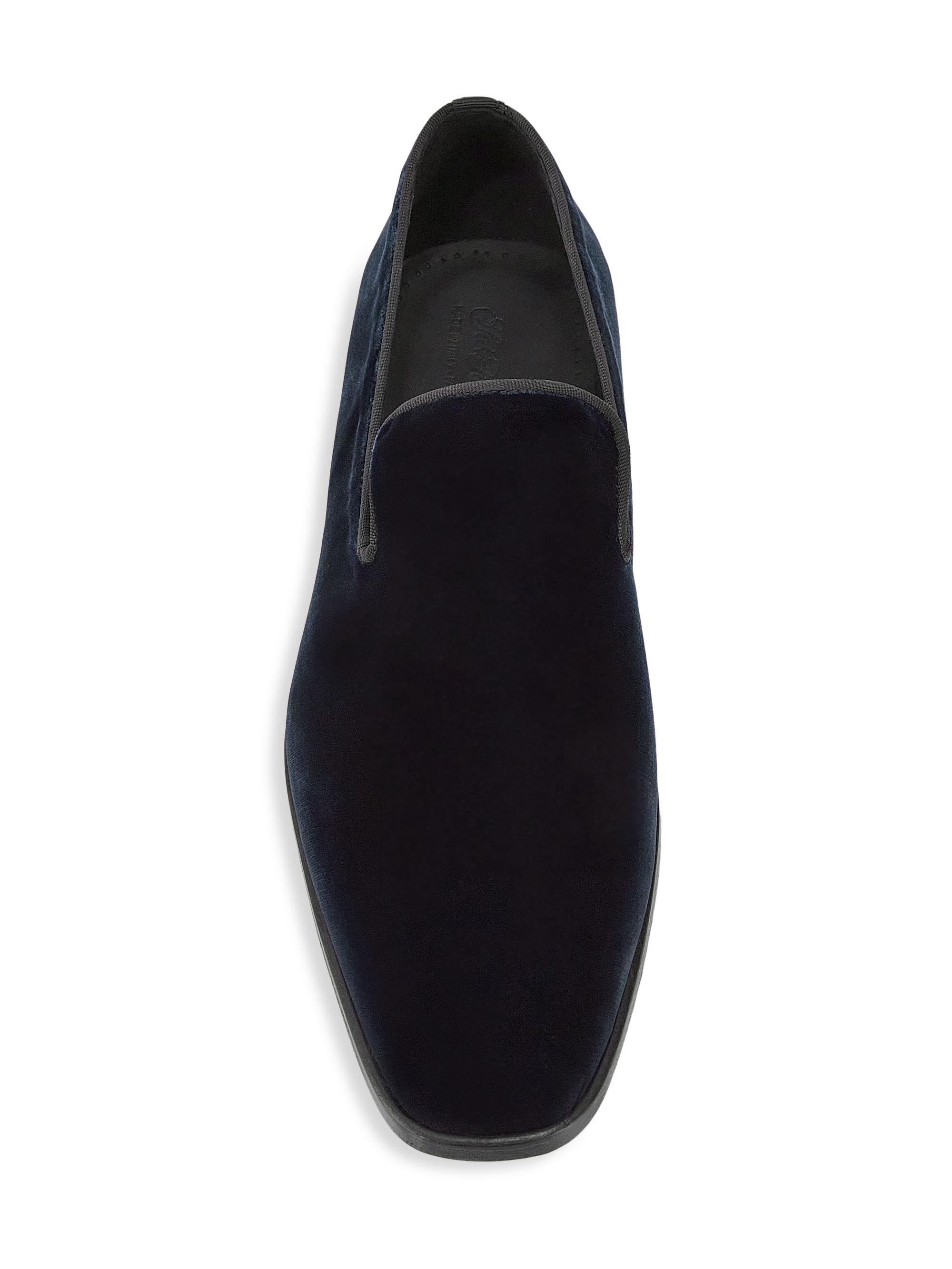 Saks Fifth Avenue Men's COLLECTION Velvet Loafers - Navy - Size 7.5