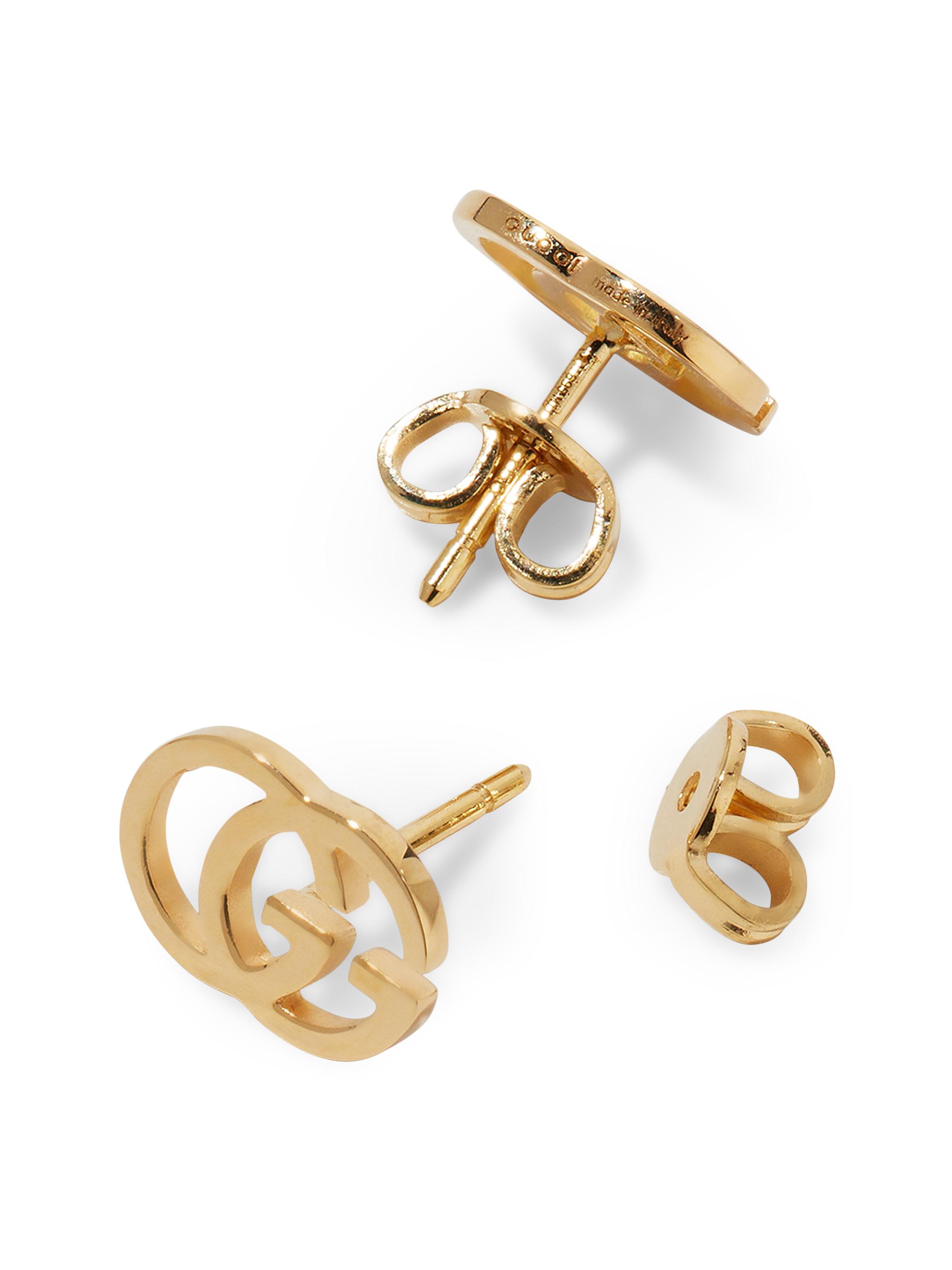 【GUCCI★グッチ】DOUBLE G EARRINGS Gucci 18K Yellow Gold Double G Earrings | Saks Fifth Avenue