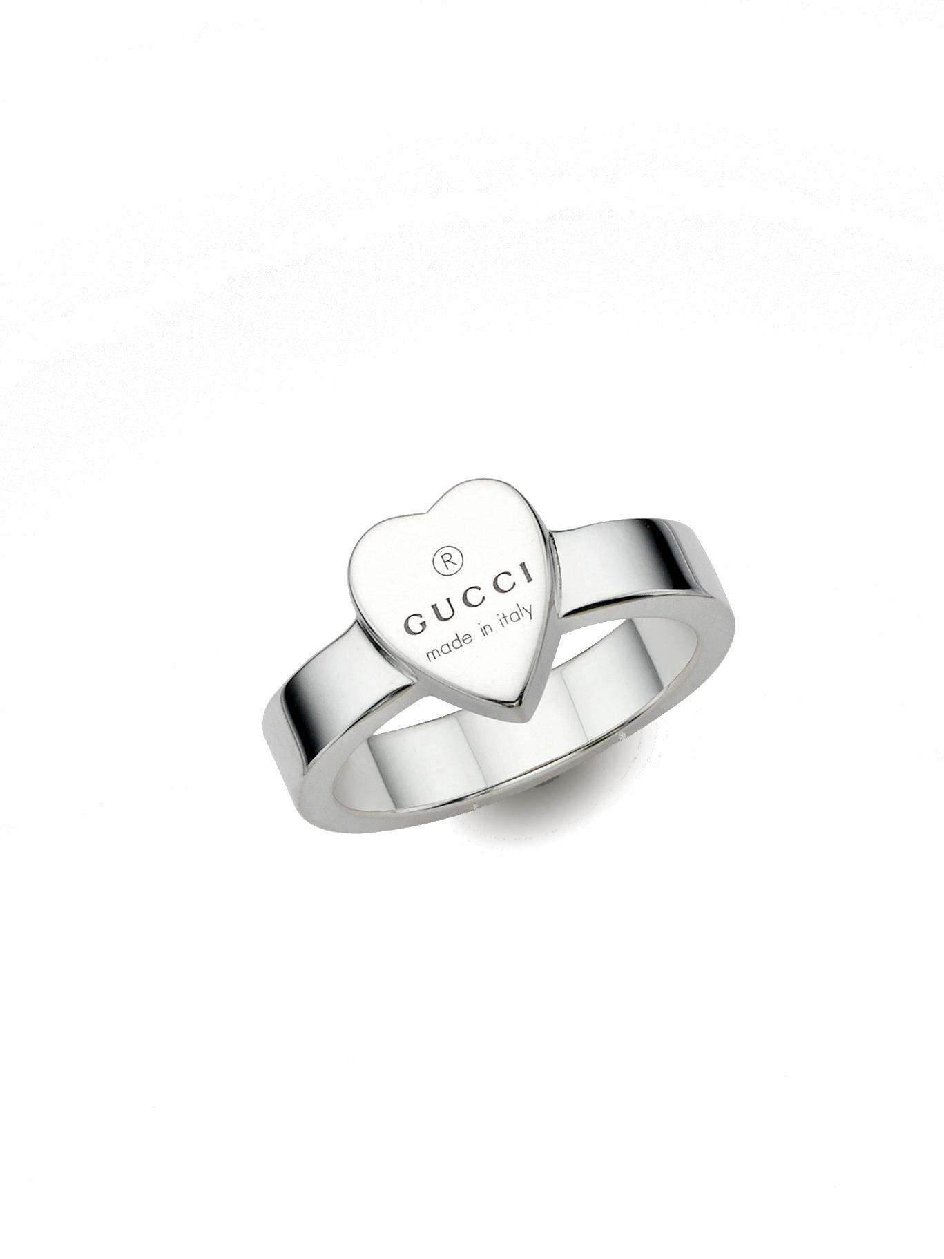 Gucci Trademark Sterling Silver Heart Ring | Saks Fifth Avenue