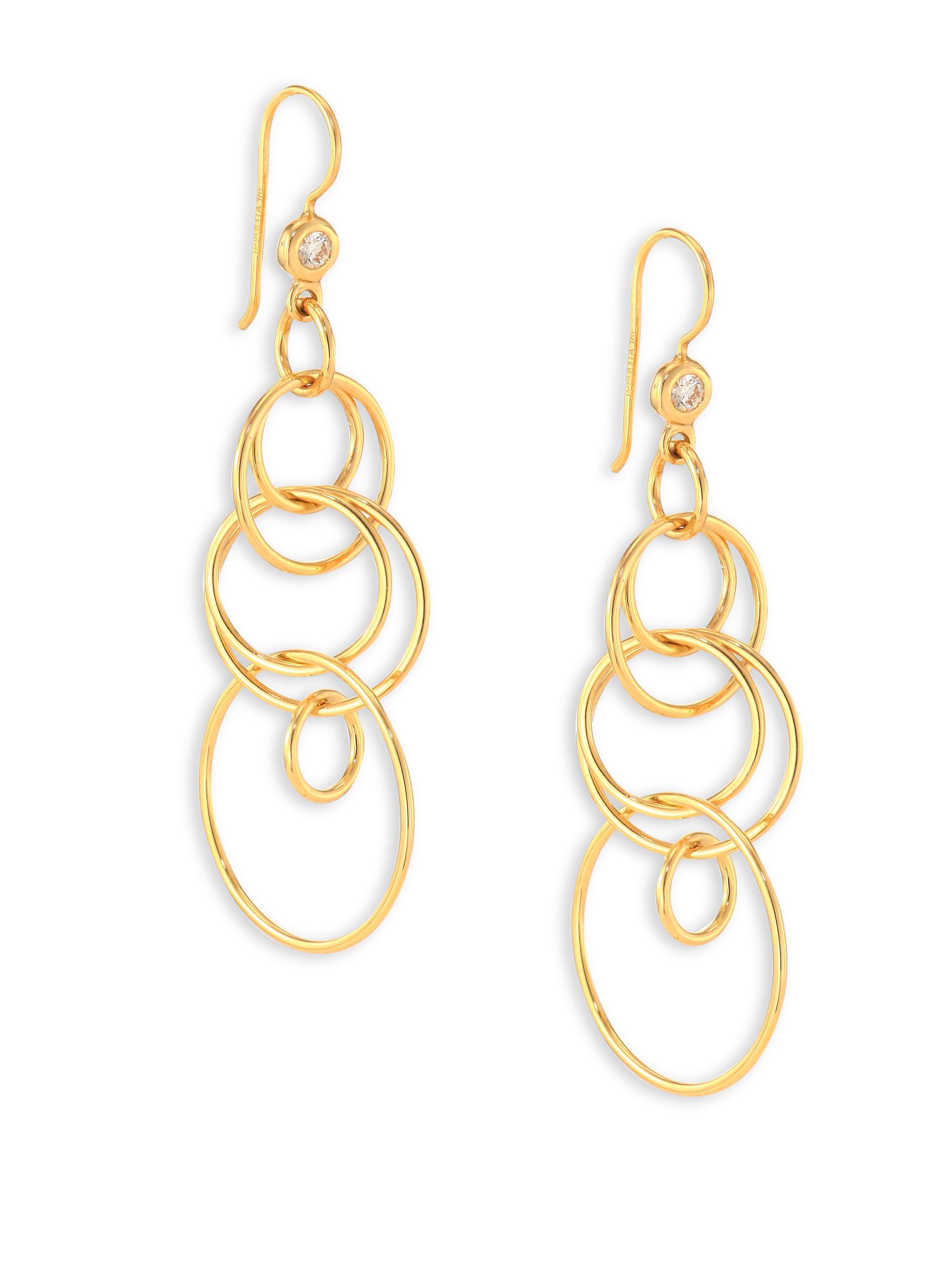 Ippolita Women's Classico  18K Yellow Gold Smooth Jet Set Earrings - Gold